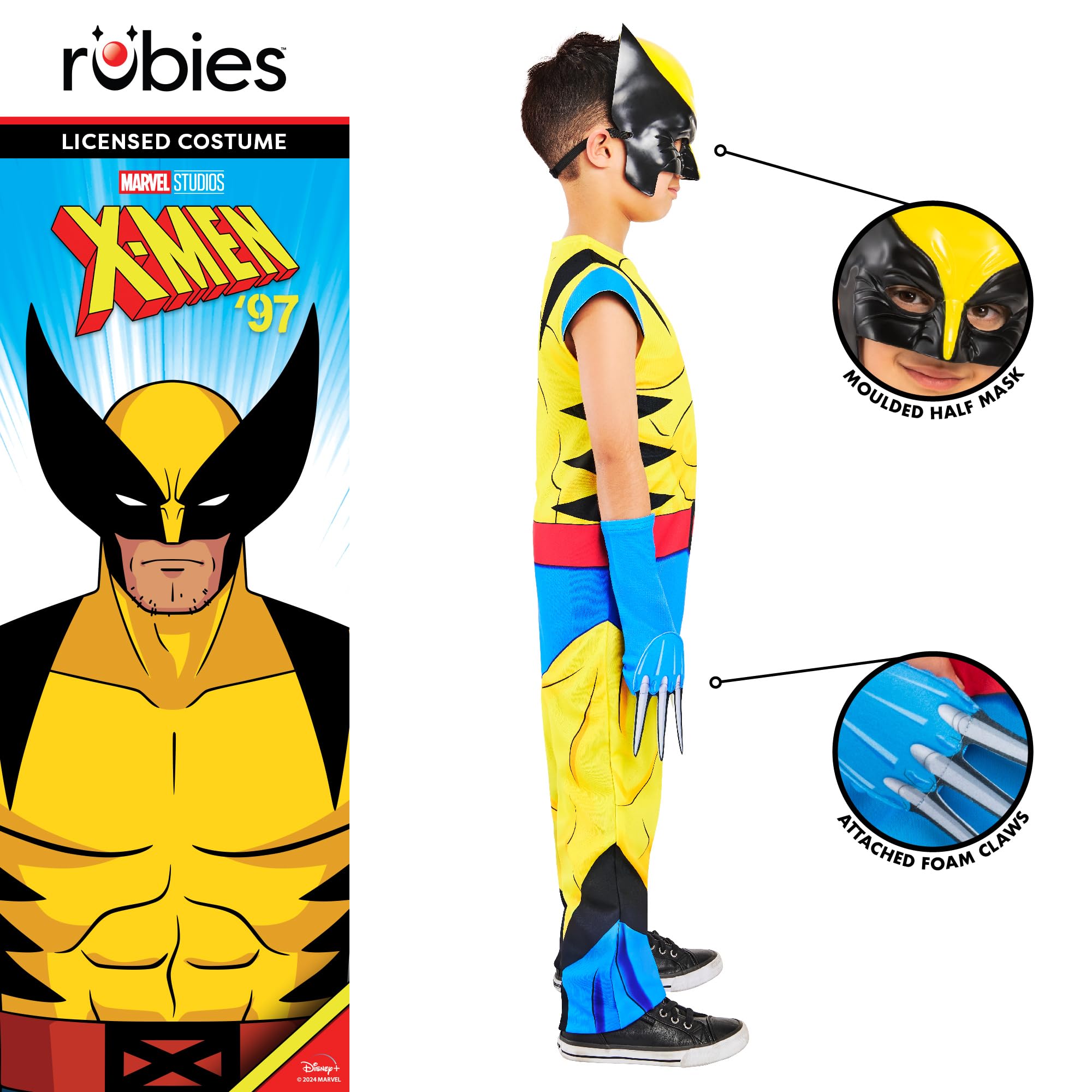 Rubies Official Marvel Wolverine Childrens Costume, Kids Fancy Dress, Size 7