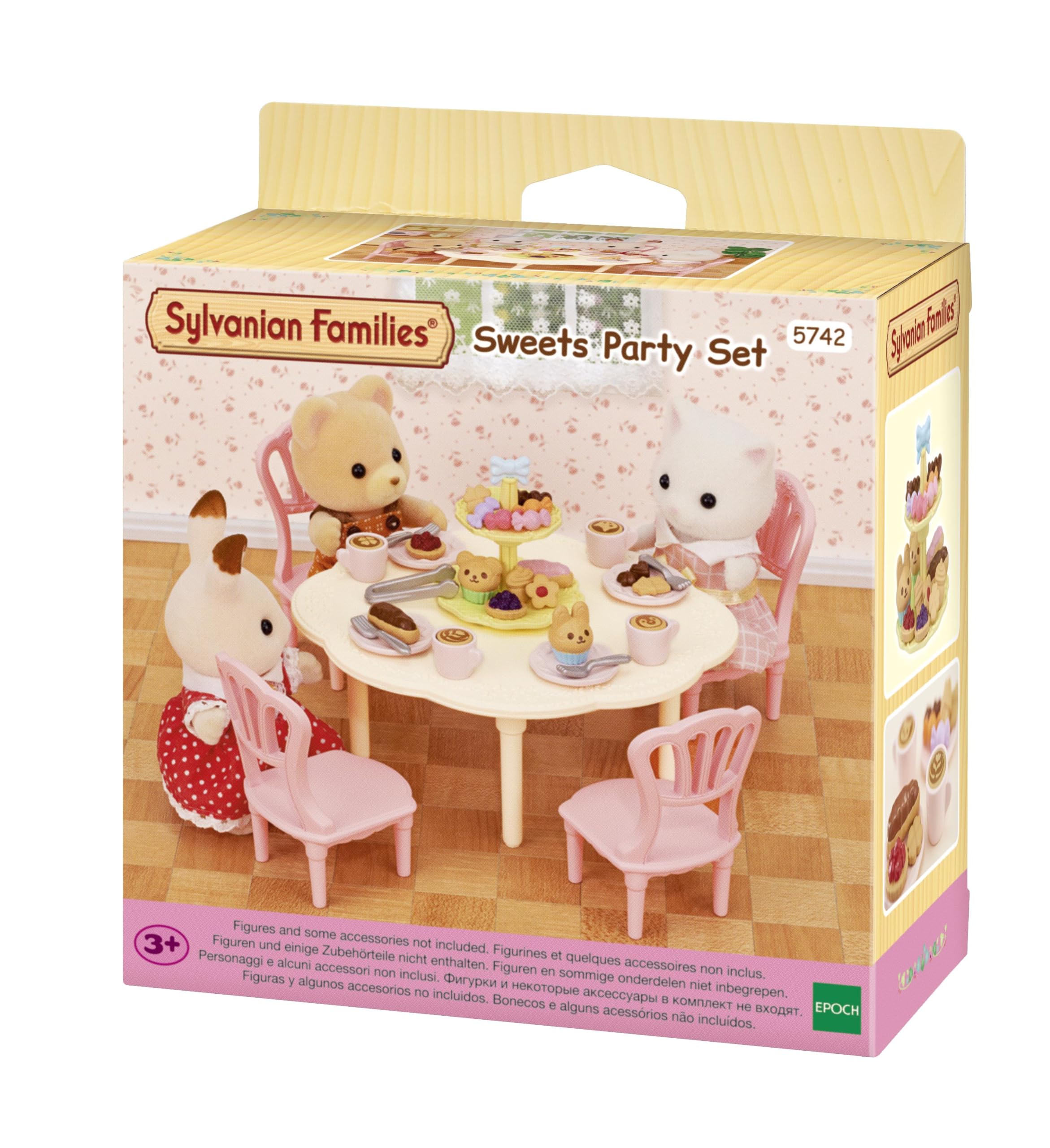 Sylvanian Families Sweets Party Set 5742 - 30-Piece Dollhouse Playset for Ages 3+