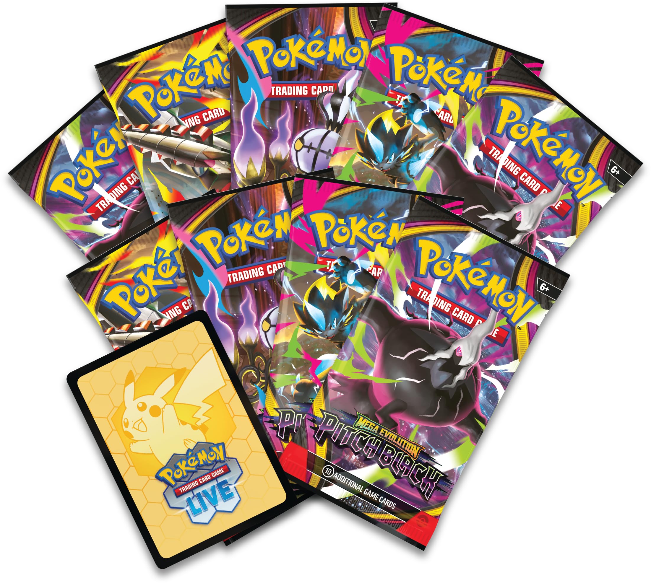 Pokémon TCG: Mega Evolution—Pitch Black Elite Trainer Box - 9 Booster Packs, 1 Full-Art Promo Card 3