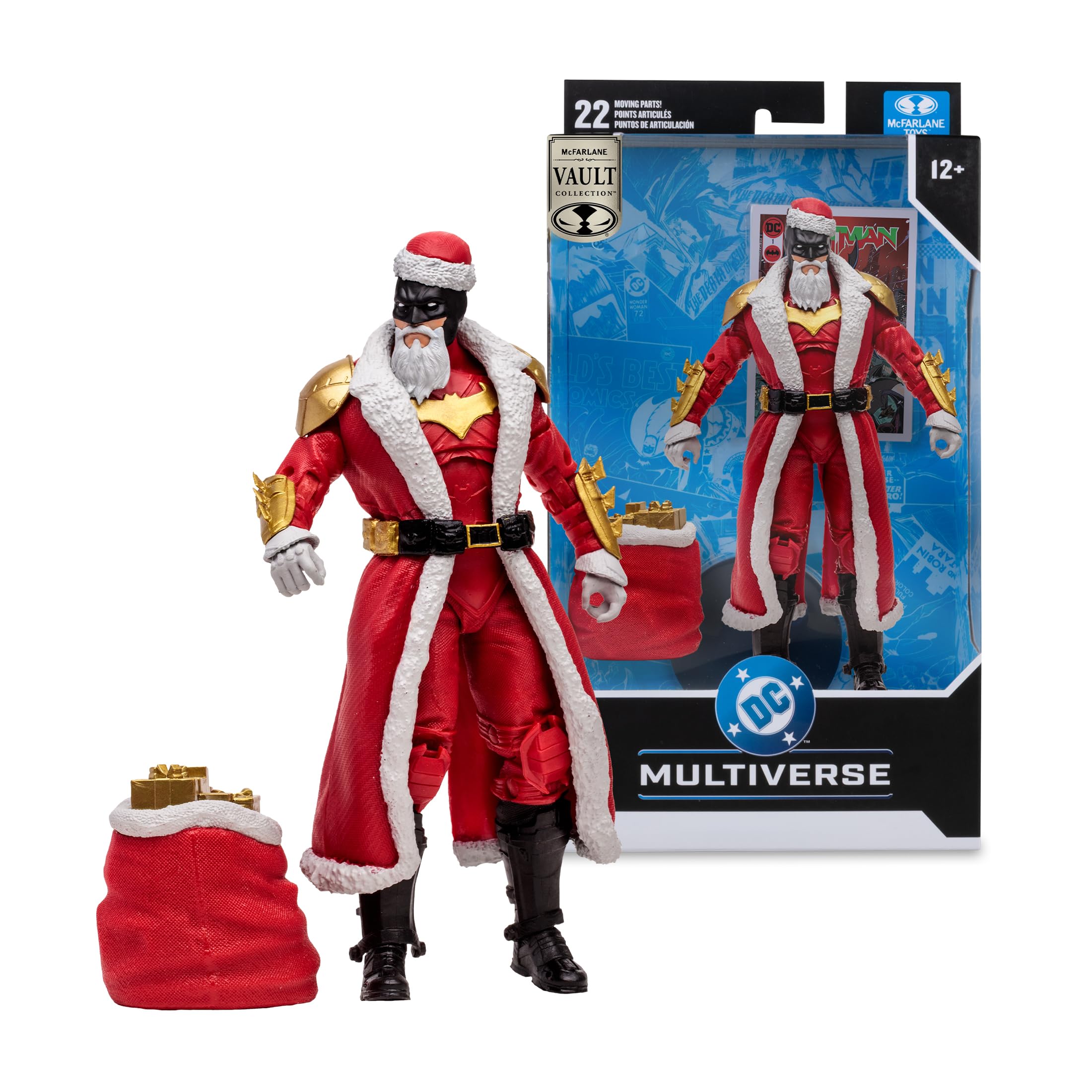 McFarlane DC Multiverse Batman Red Santa Suit 7in Action Figure Vault - Unisex Adult, 7in