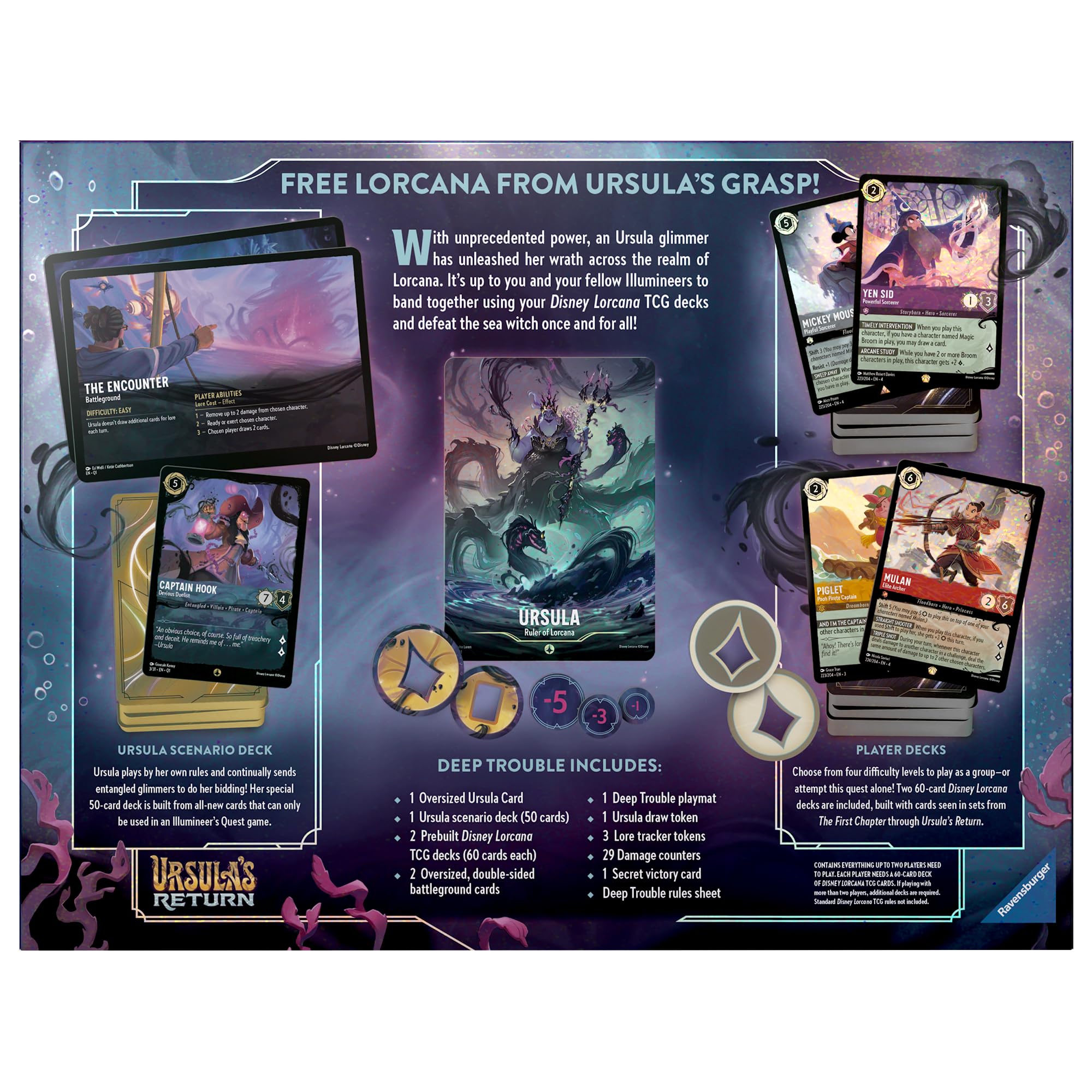 Ravensburger Disney Lorcana Deep Trouble Gift Pack - Set 4: Ursula's Return | Ages 8+ 6