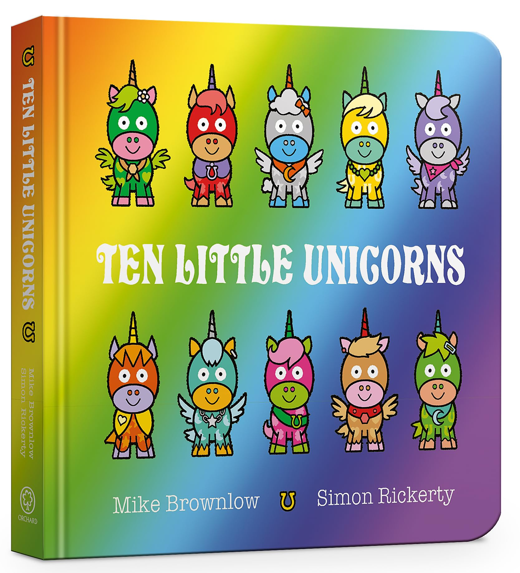 Orchard Books Ten Little Unicorns Board Book - Rhyming Counting Adventure for Ages 2-4 1