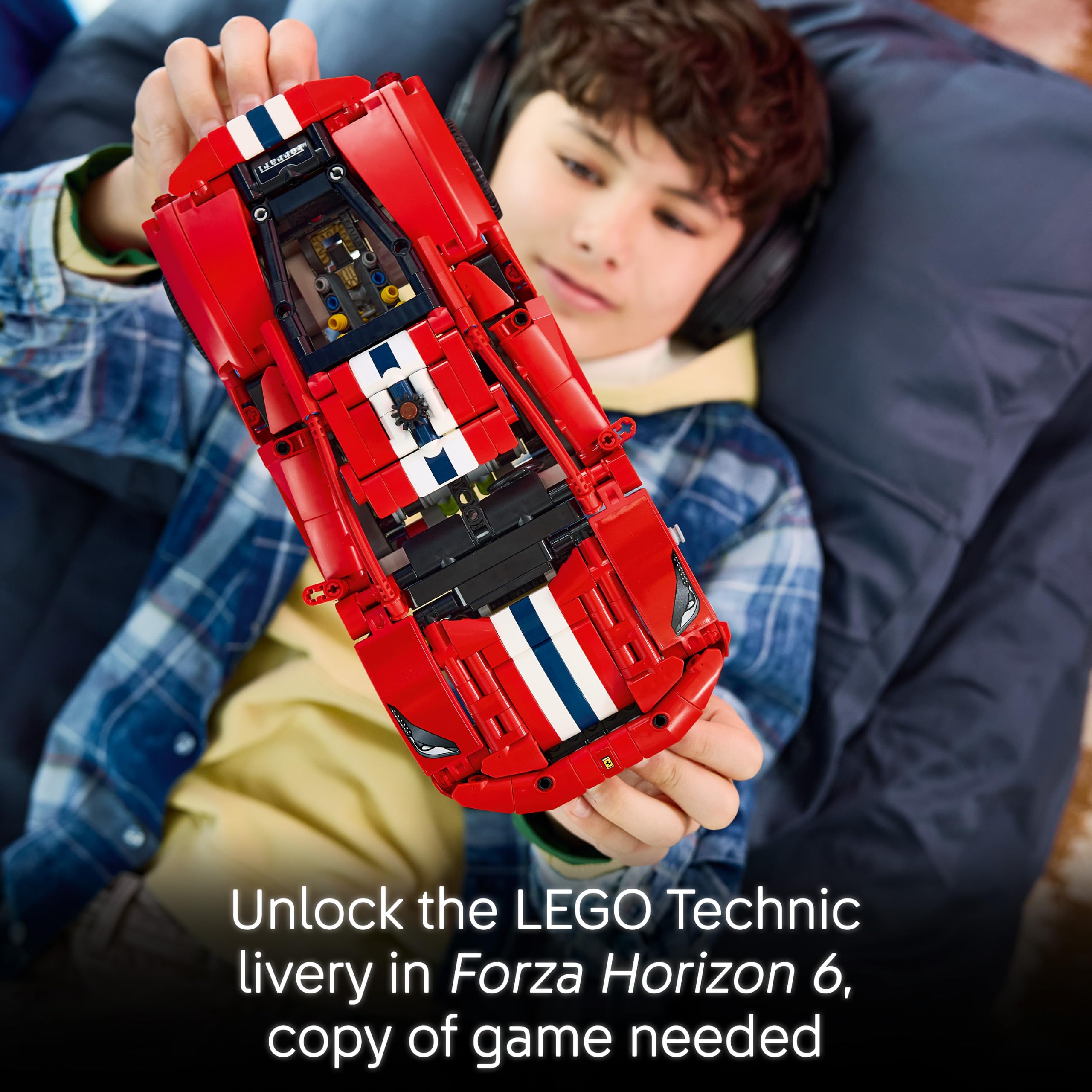 LEGO Technic Ferrari 488 PISTA Car Building Set - V8 Engine, Steering, Opening Doors | Ages 9+ 5