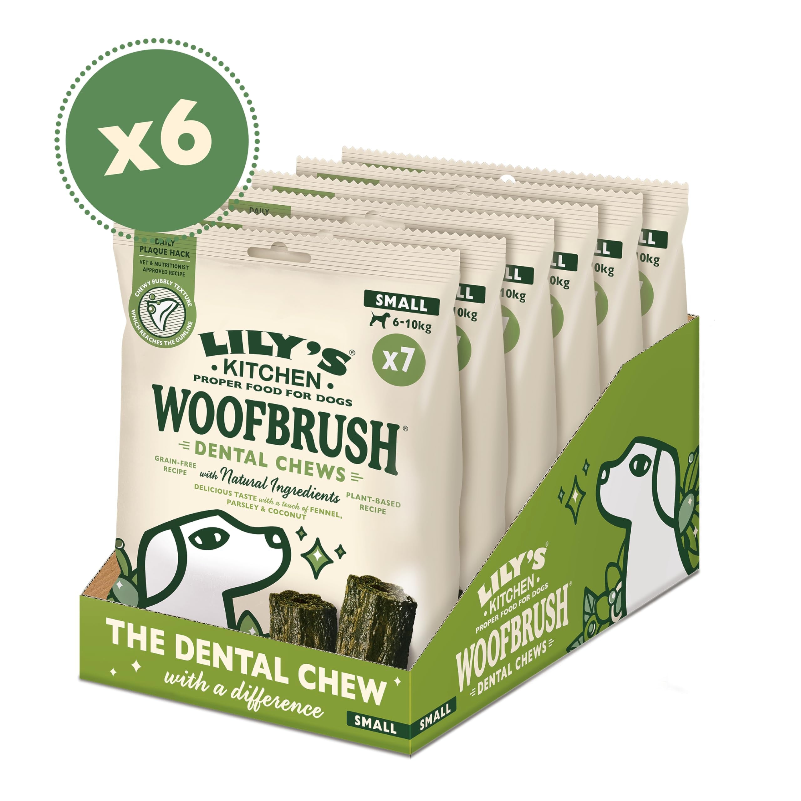 Lily's Kitchen Woofbrush Small Dental Dog Chews - Grain-Free, Vet Approved | 7 Chews per Pack 4
