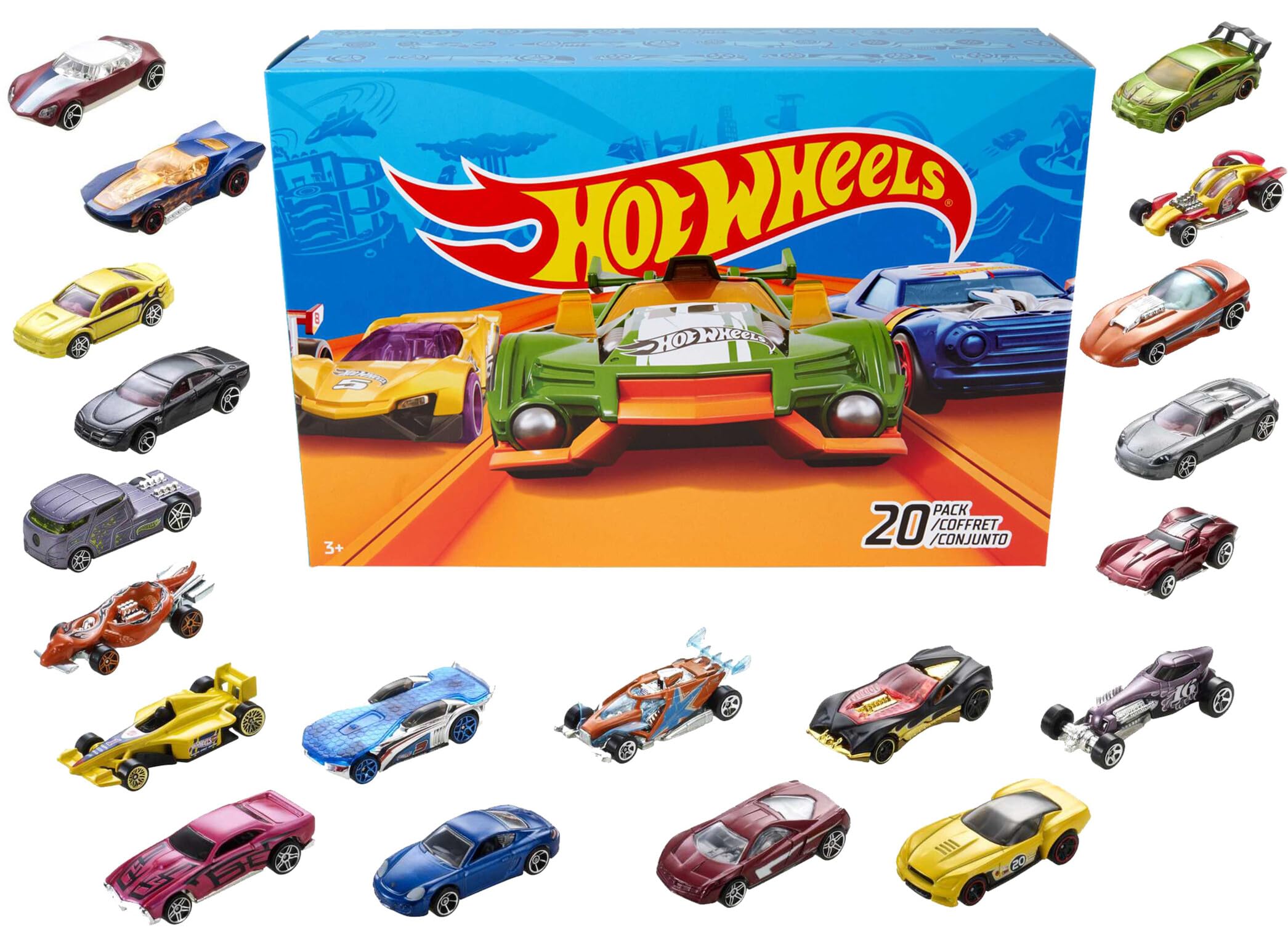 Hot Wheels 20-Car Multipack | 1:64 Scale Die-cast Vehicles | Ages 3+ | Model DXY59 1