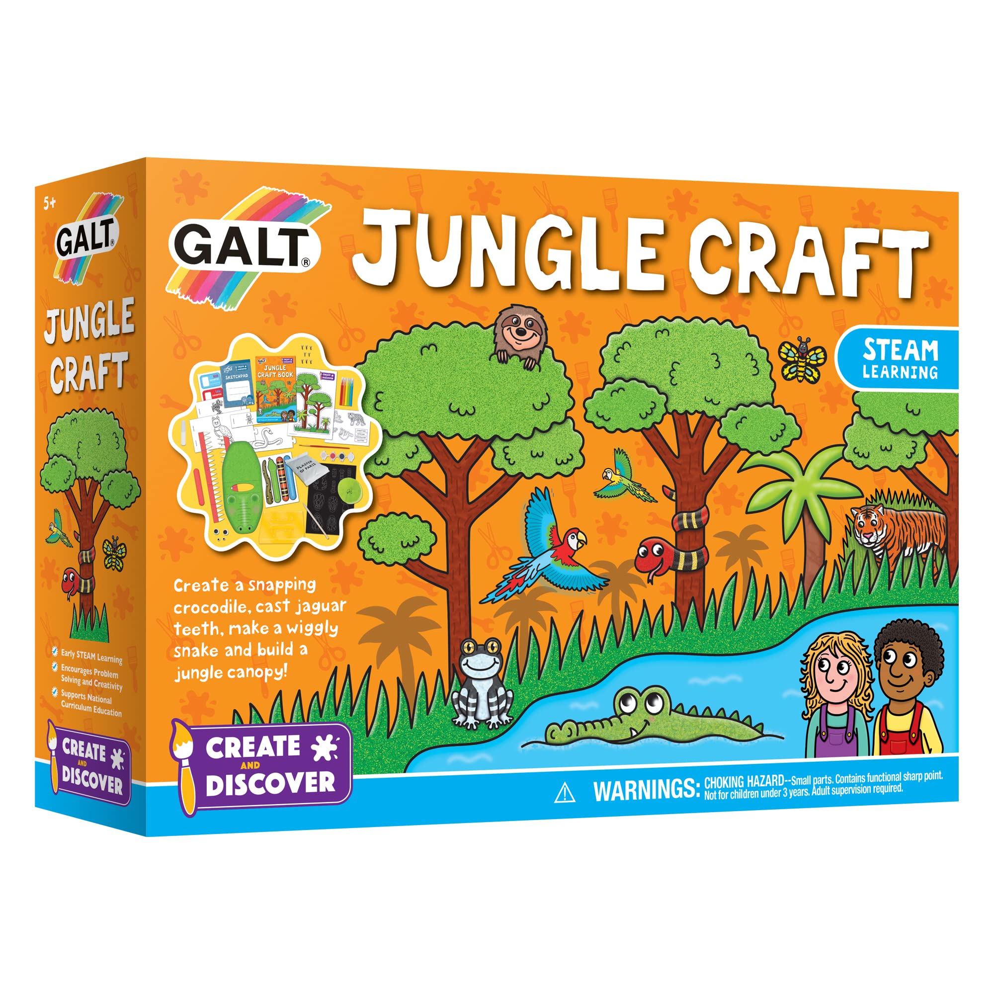 Galt Jungle Craft Kit - Ages 5+ | STEAM Learning | 8 Activities