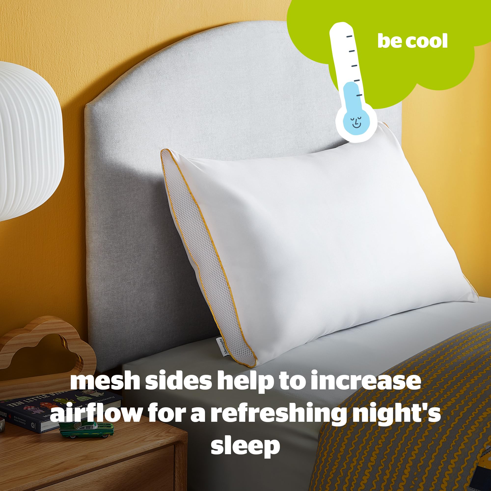 Silentnight Healthy Growth Breathable Kids Pillow - Cotton Material | Single Size | Washable