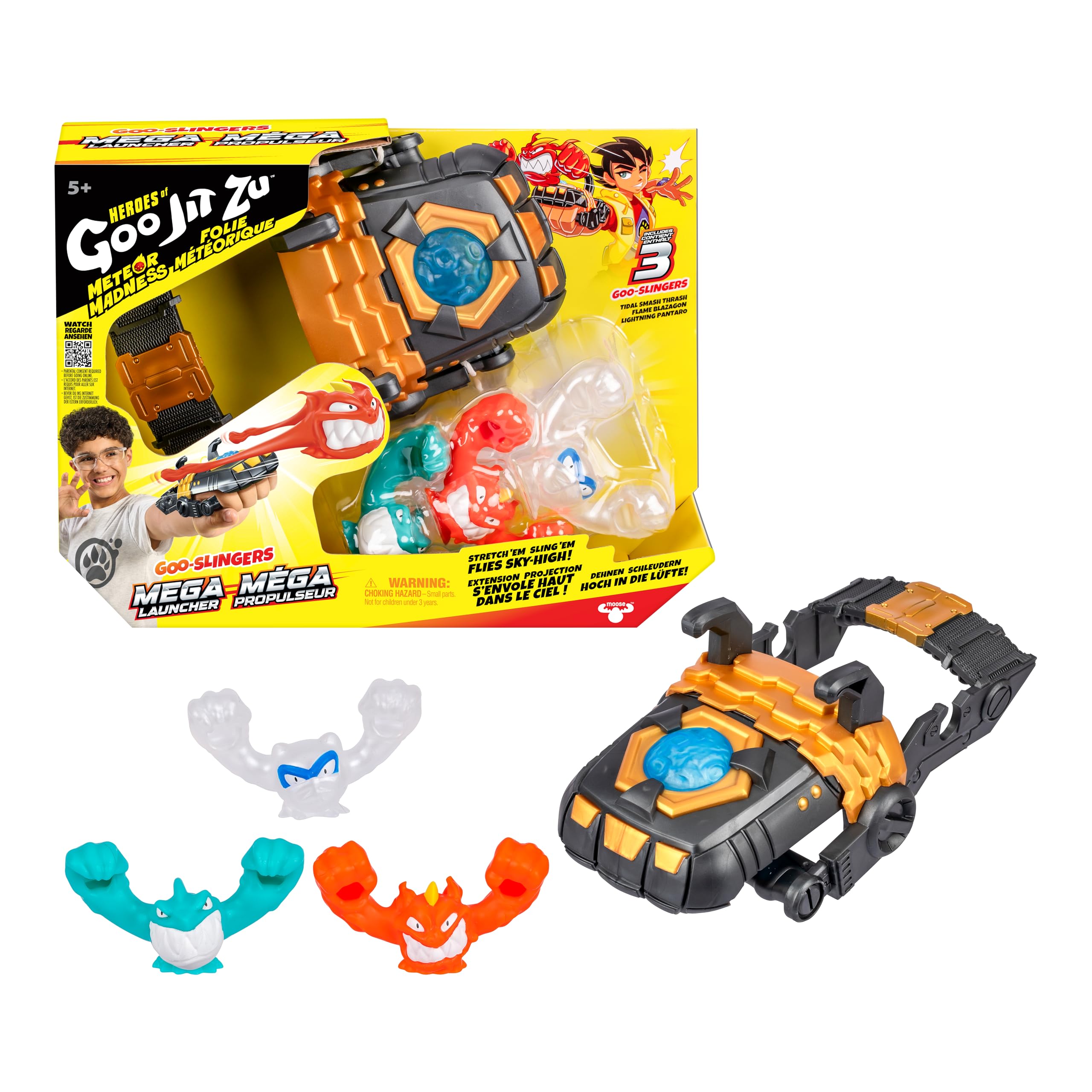 Heroes of Goo Jit Zu Meteor Madness Goo-Slingers Mega Launcher Set | Ages 4+ | Includes 3 Figures 1