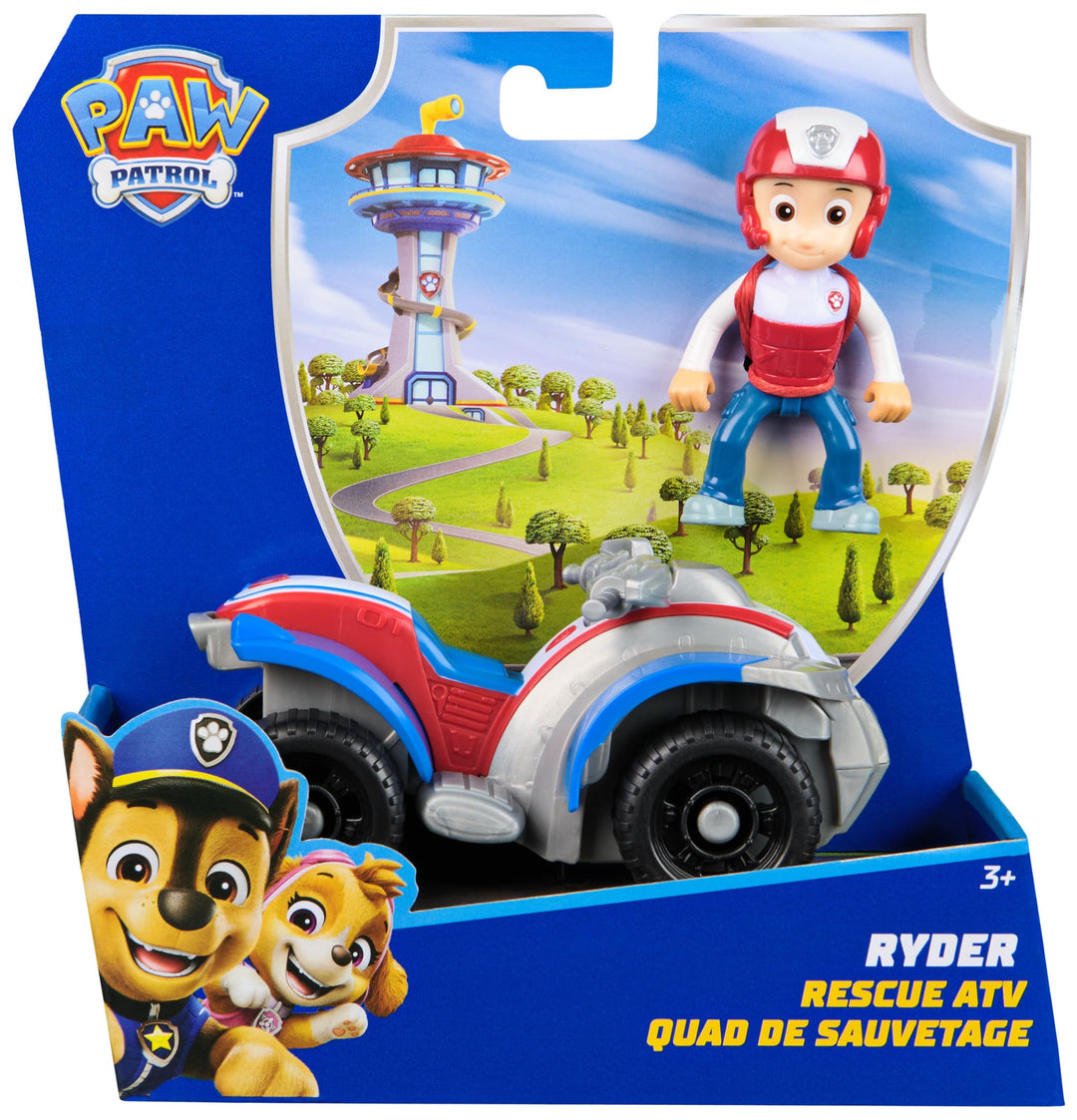 Paw Patrol Ryder's ATV Toy Vehicle with Collectible Action Figure - Sustainably Made for Kids 3+