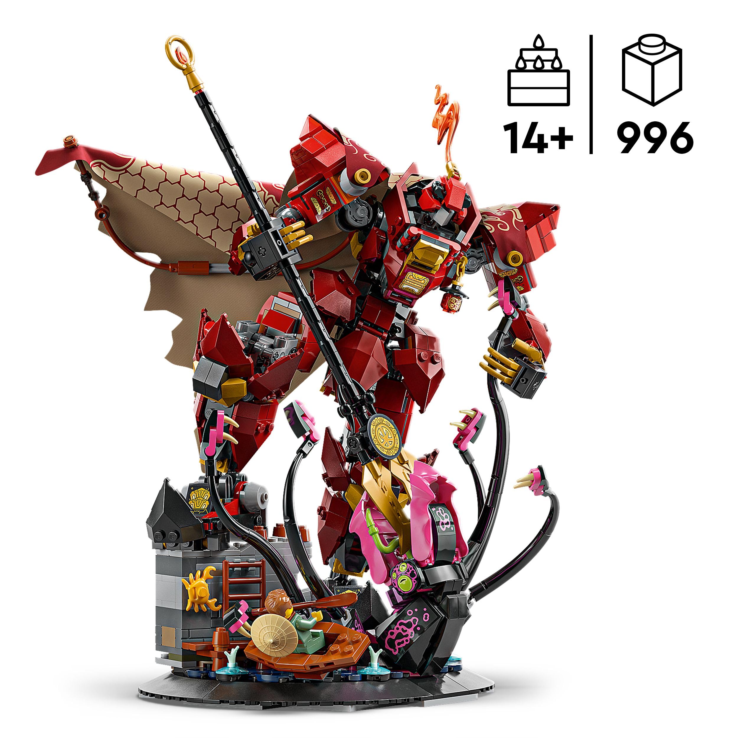 LEGO NINJAGO The Fire Knight Mech 71846 Building Set for Ages 14+ | Includes 2 Minifigures