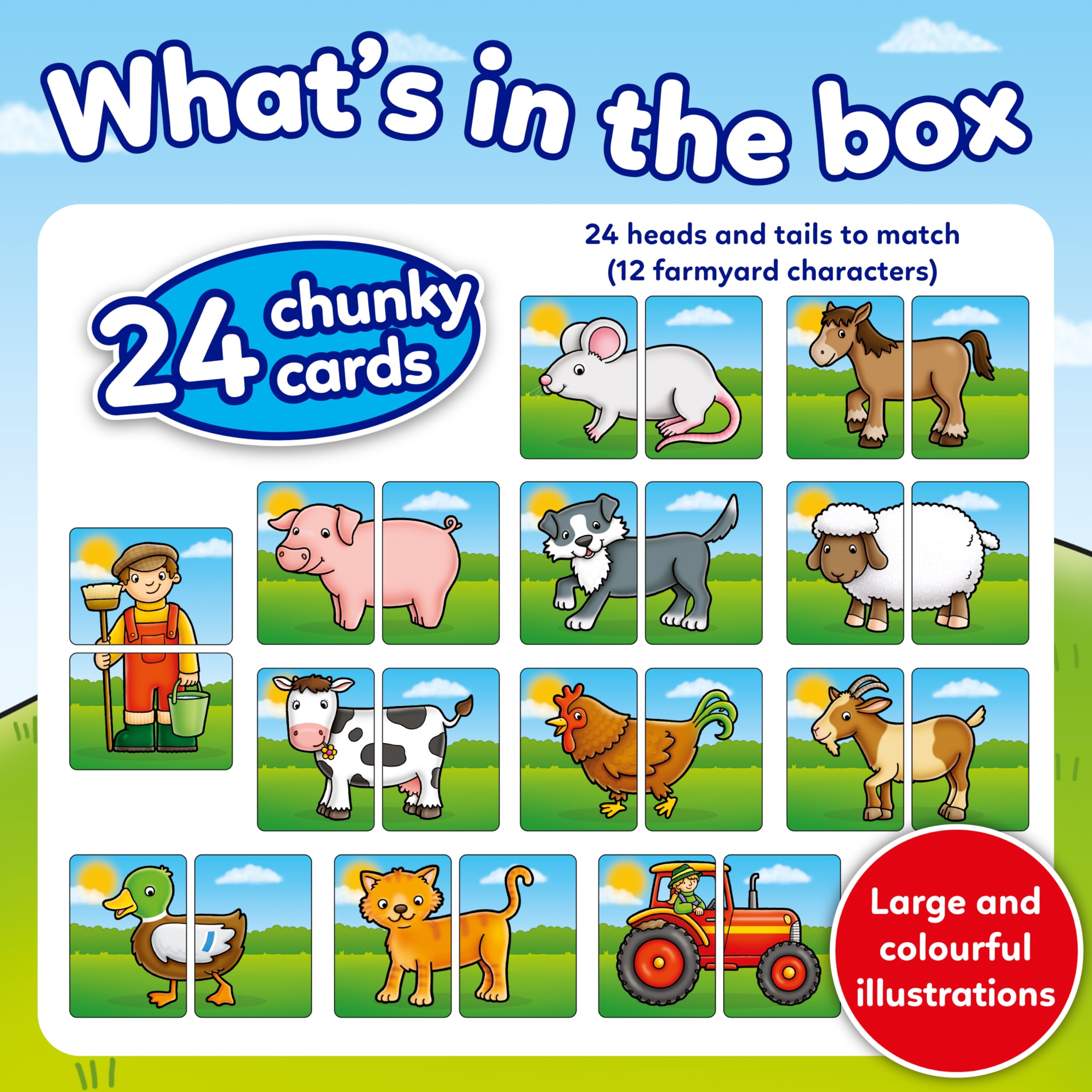 Orchard Toys Farmyard Heads and Tails Game - Matching Pairs Card Game for Toddlers 18 Months+ | 1-4 Players 3