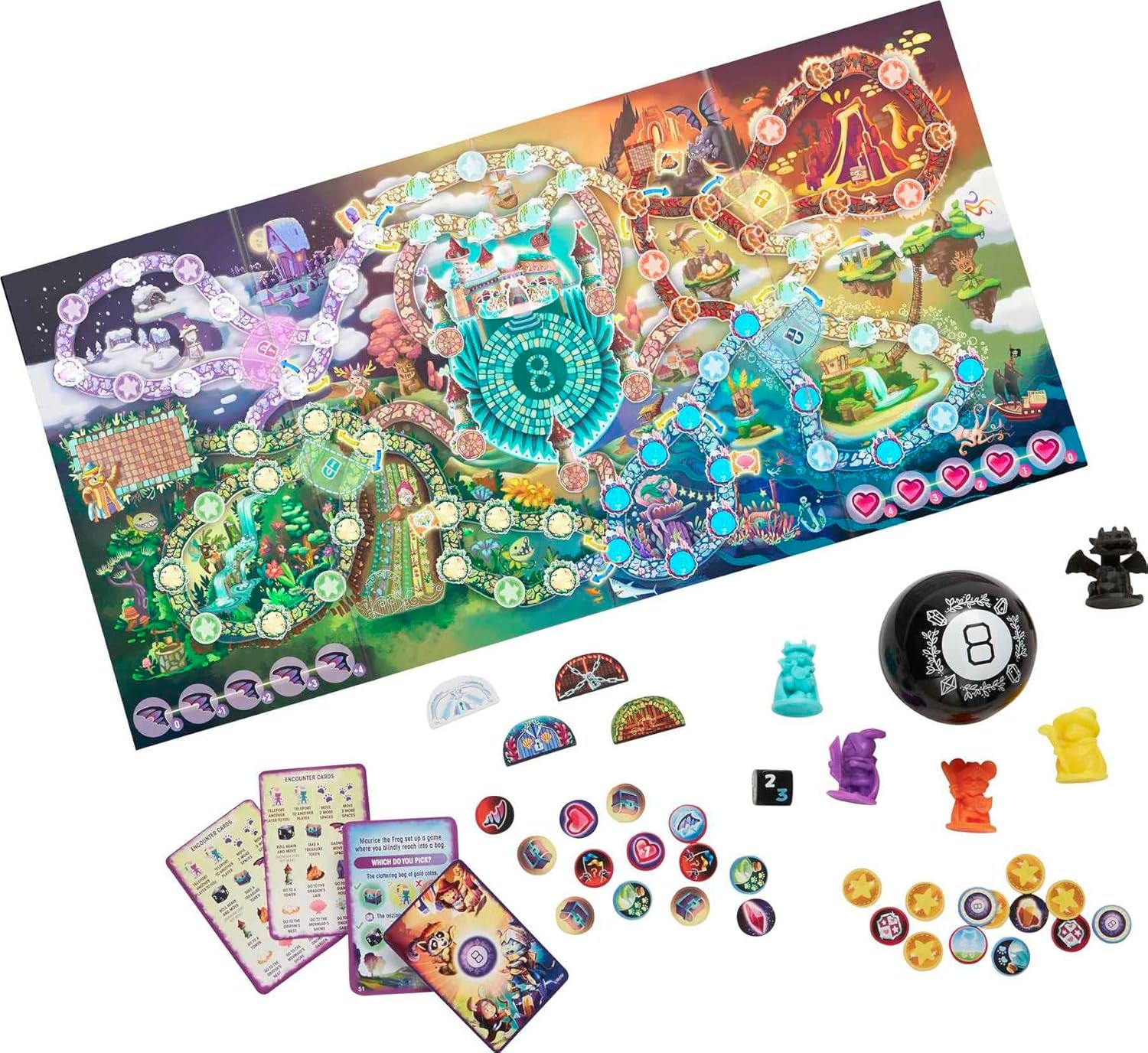 Mattel Games Magic 8 Ball Magical Encounters Cooperative Board Game 6