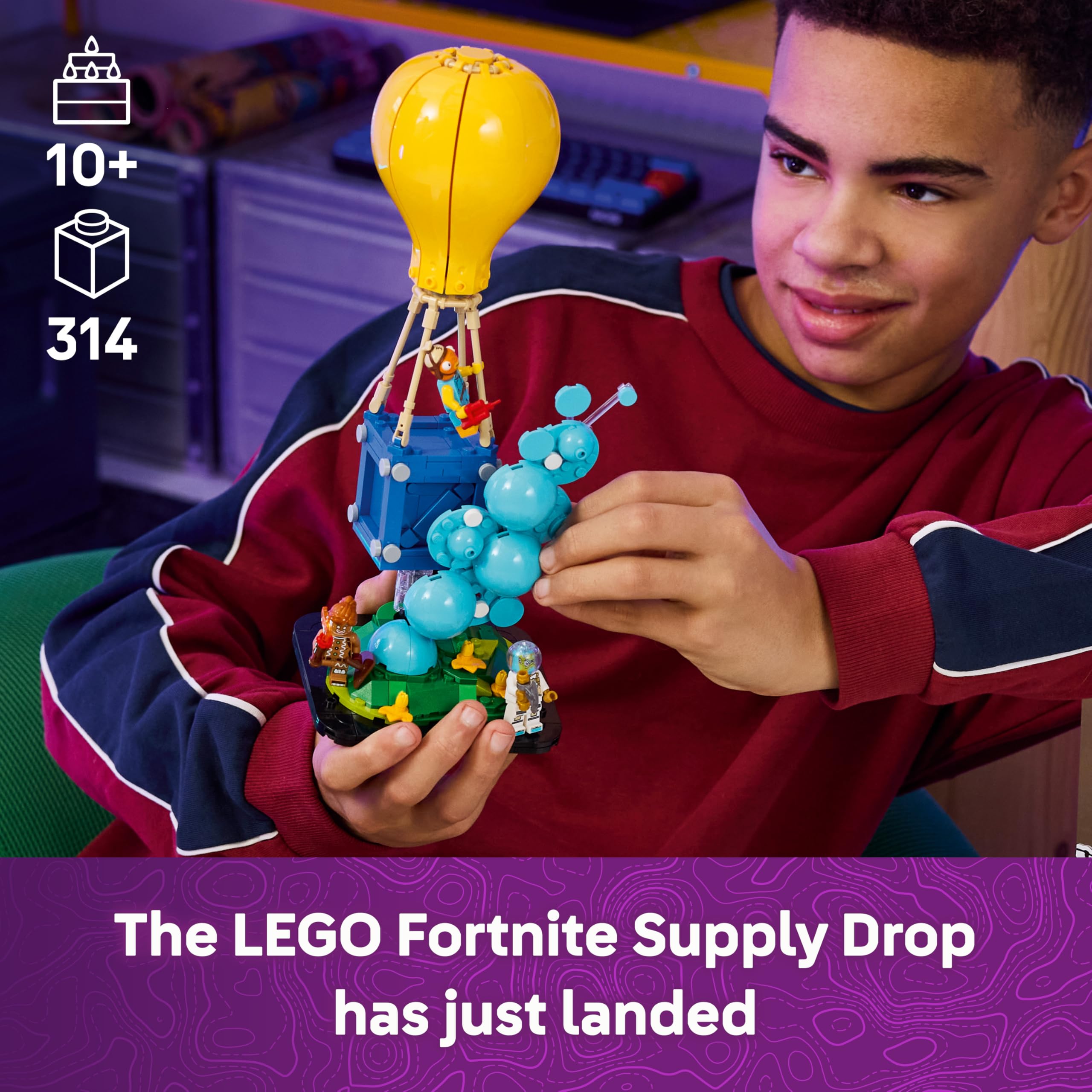 LEGO Fortnite Supply Drop Building Set 77080 | 3 Minifigures | Ages 10+