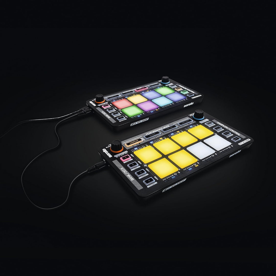 Reloop Neon USB DJ Controller - 8 Velocity-Sensitive RGB Performance Pads for Serato DJ