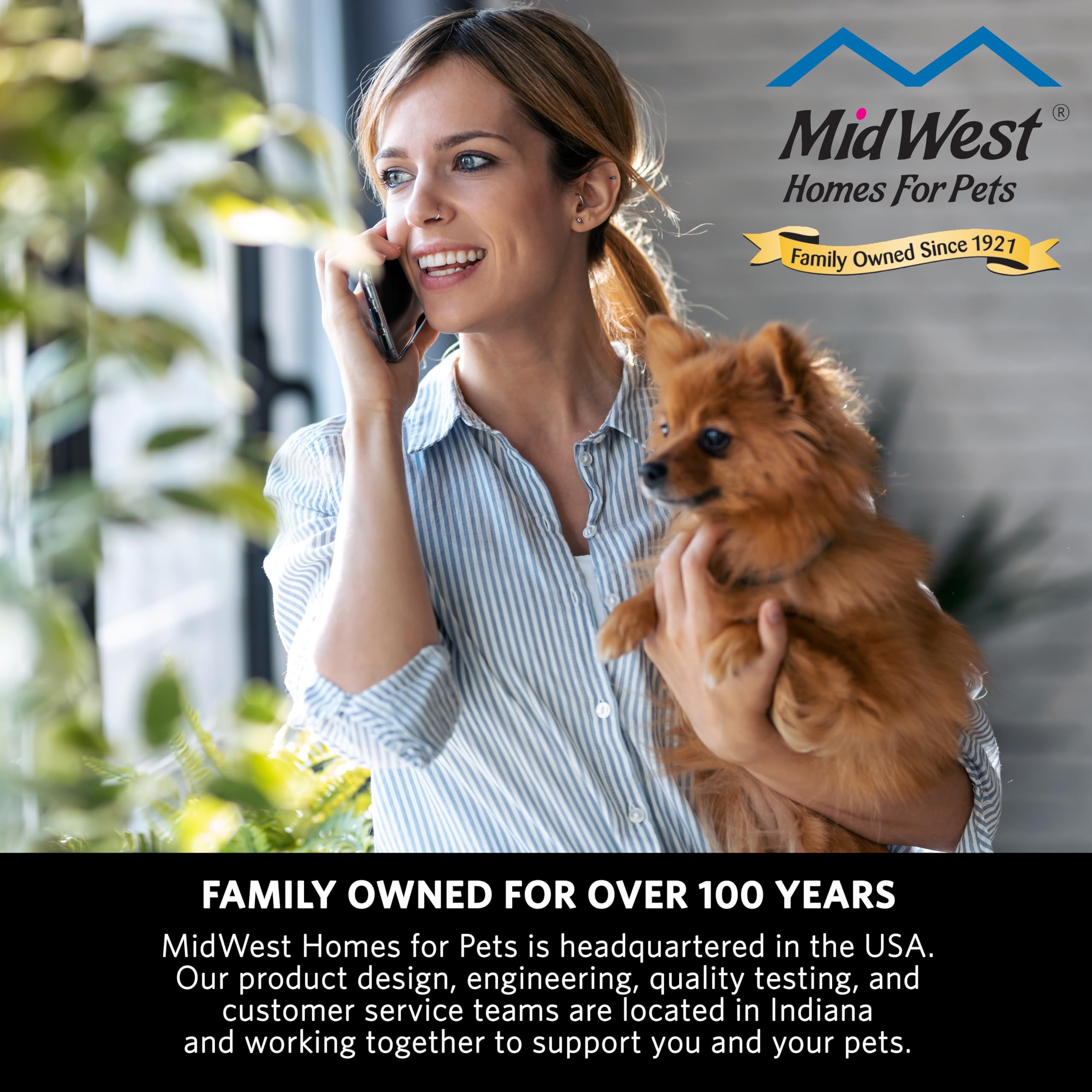 MidWest Homes for Pets Black Polyester Crate Cover for 76cm Crates | Breathable & Secure Fit 6