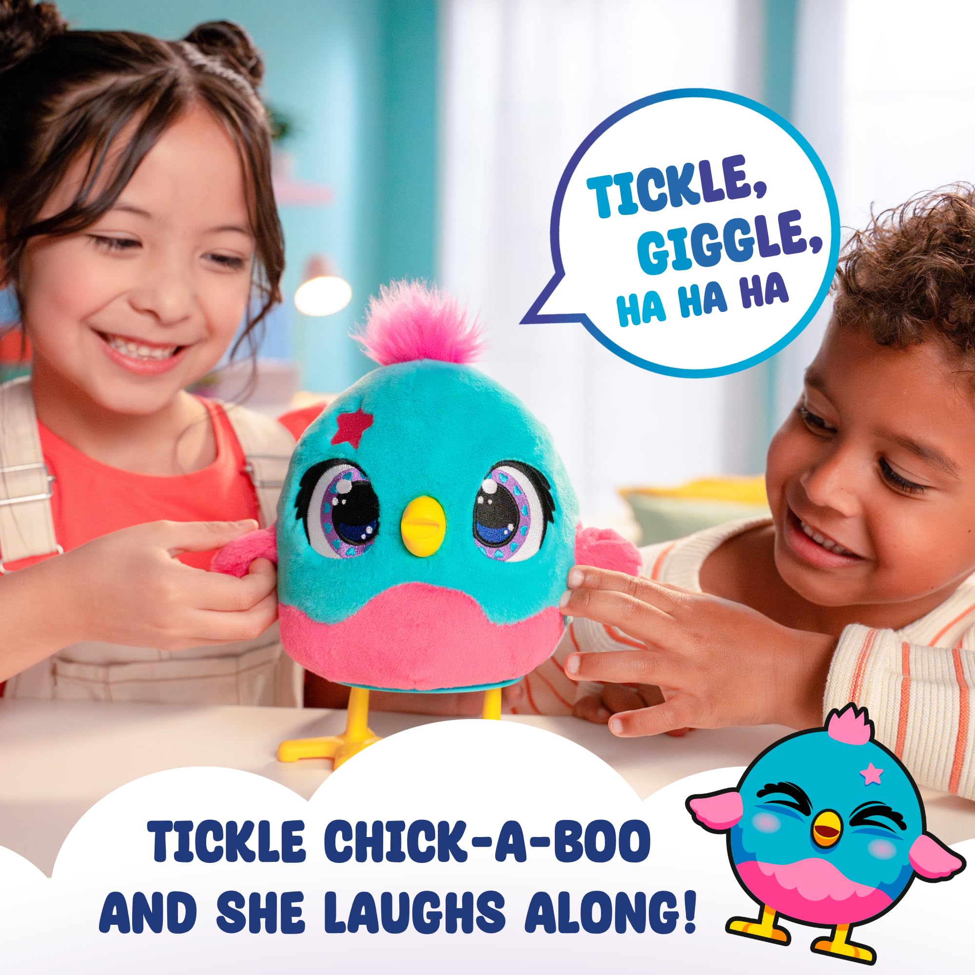 Funtasy Family Chick-A-Boo Interactive Plush Toy - Dances, Sings, Lays Eggs | Ages 3+ 8