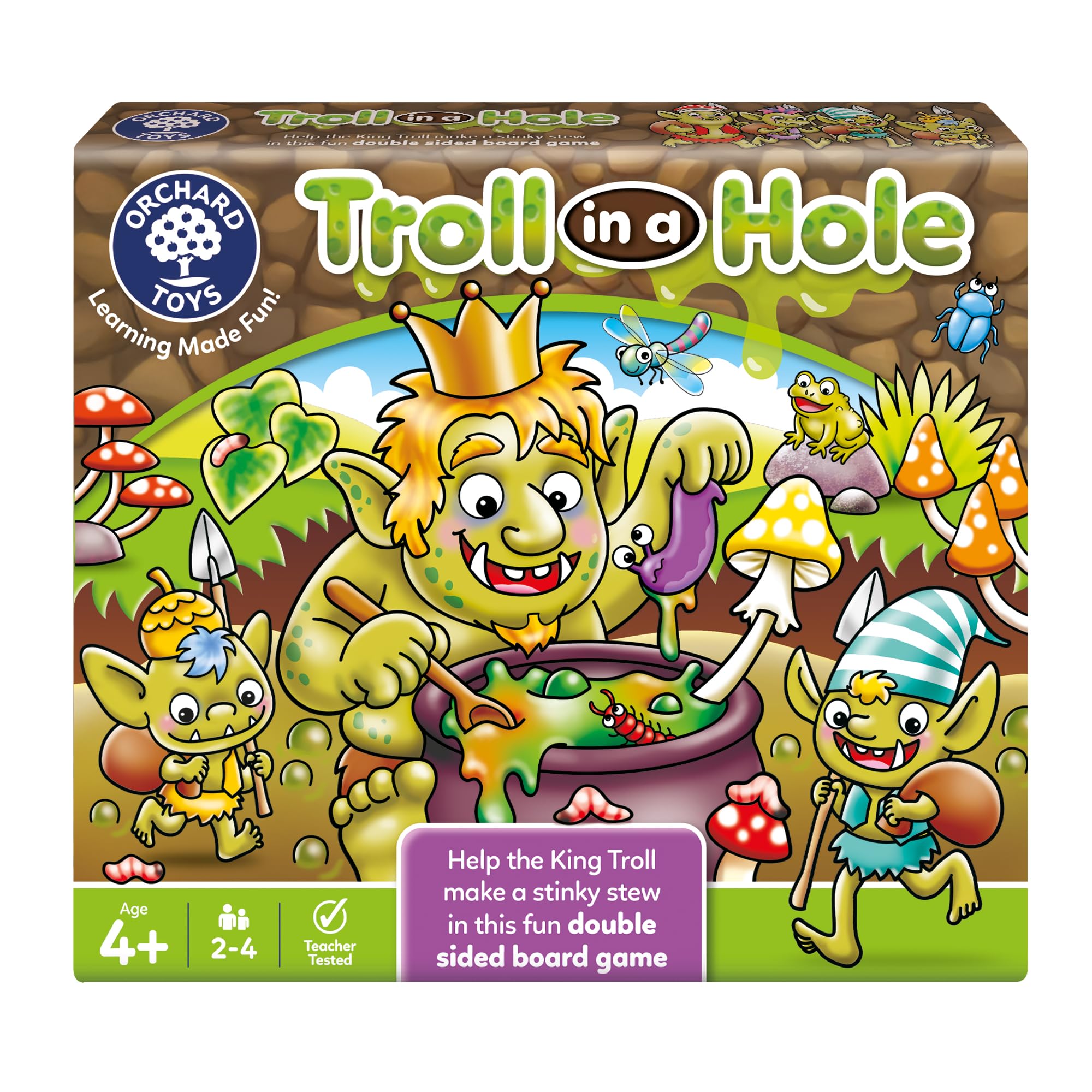 Orchard Toys Troll in a Hole Family Board Game | Ages 4+ | 2 Ways to Play | Educational