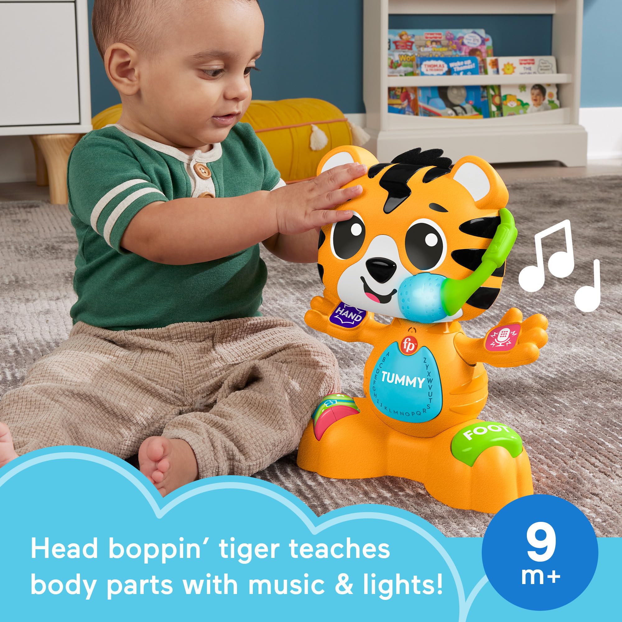 Fisher-Price Link Squad Bop & Groove Tiger - Music, Lights & Learning Toy for 9+ Months 2