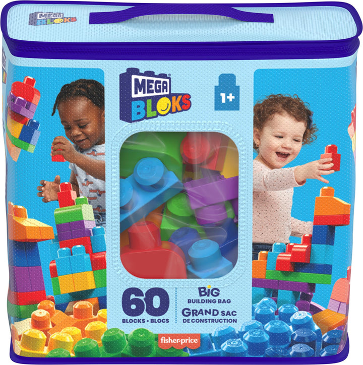 Mega Bloks DCH55 Borsa da Edificio Grande, Blu 60 Pezzi