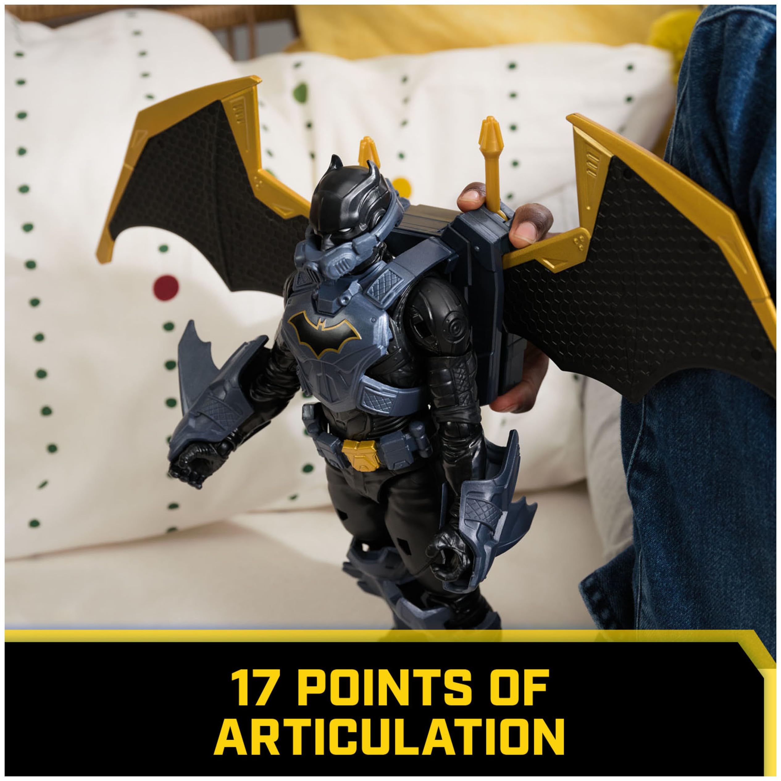 Spin Master DC Comics Night Sky Batman Action Figure with Expandable Wings | 30cm | Ages 3+ 4