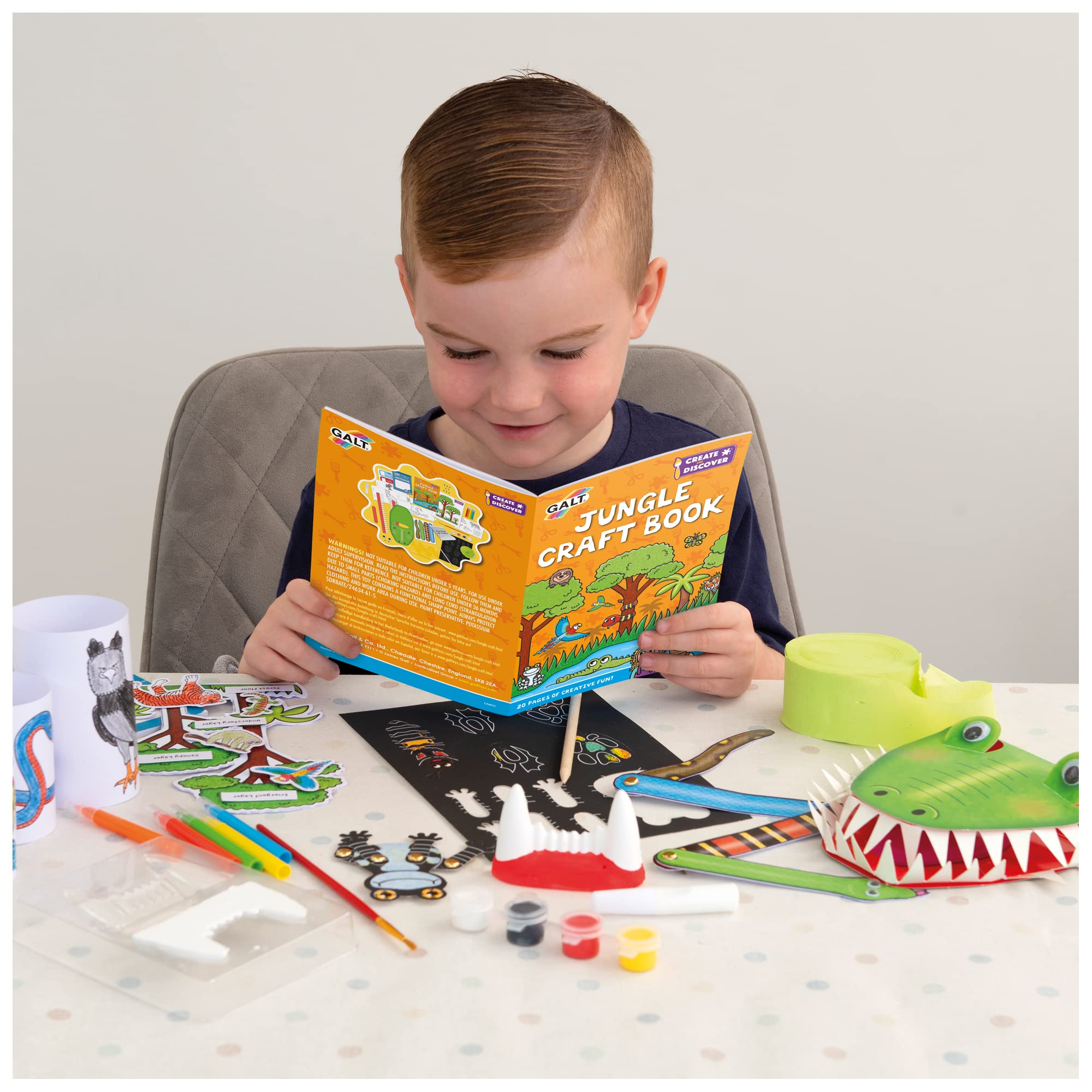 Galt Jungle Craft Kit - Ages 5+ | STEAM Learning | 8 Activities 4