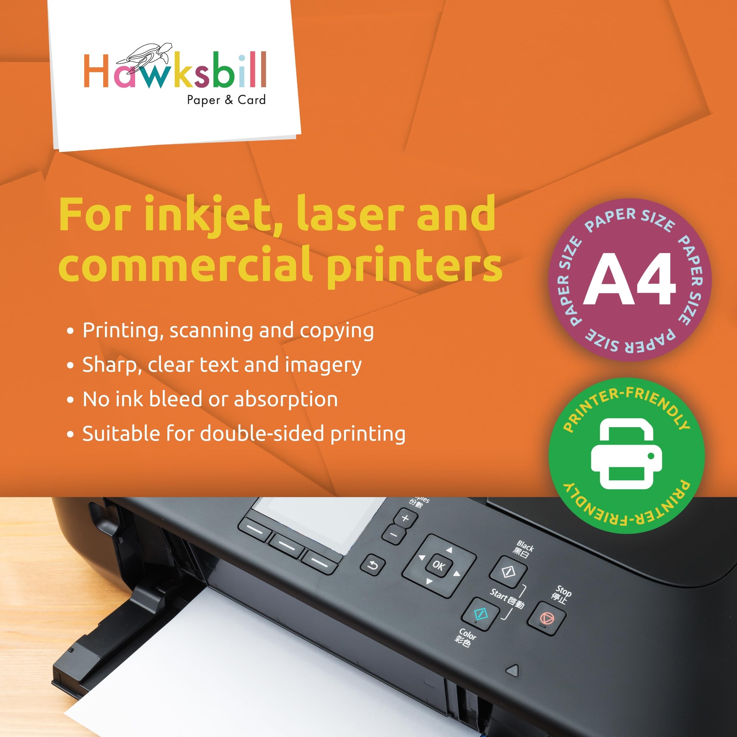 Hawksbill Bright Blue Copy Paper - 80 GSM A4 | 100 Sheets | Dyslexia-Friendly 4