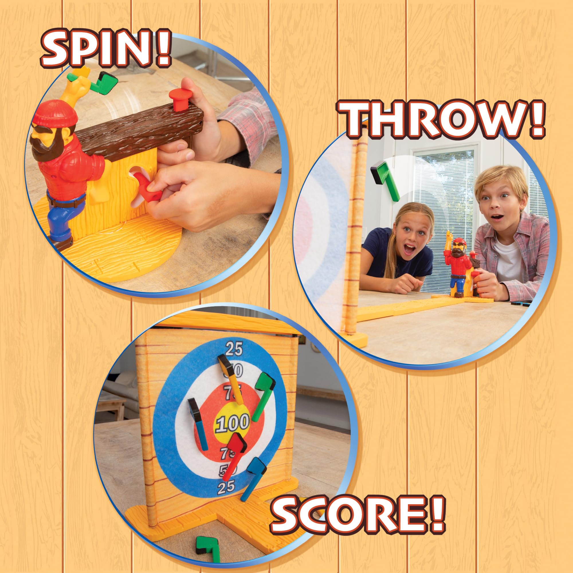 PlayMonster Axe Max Tabletop Axe-Throwing Game | Ages 8+ | Multicolor 2