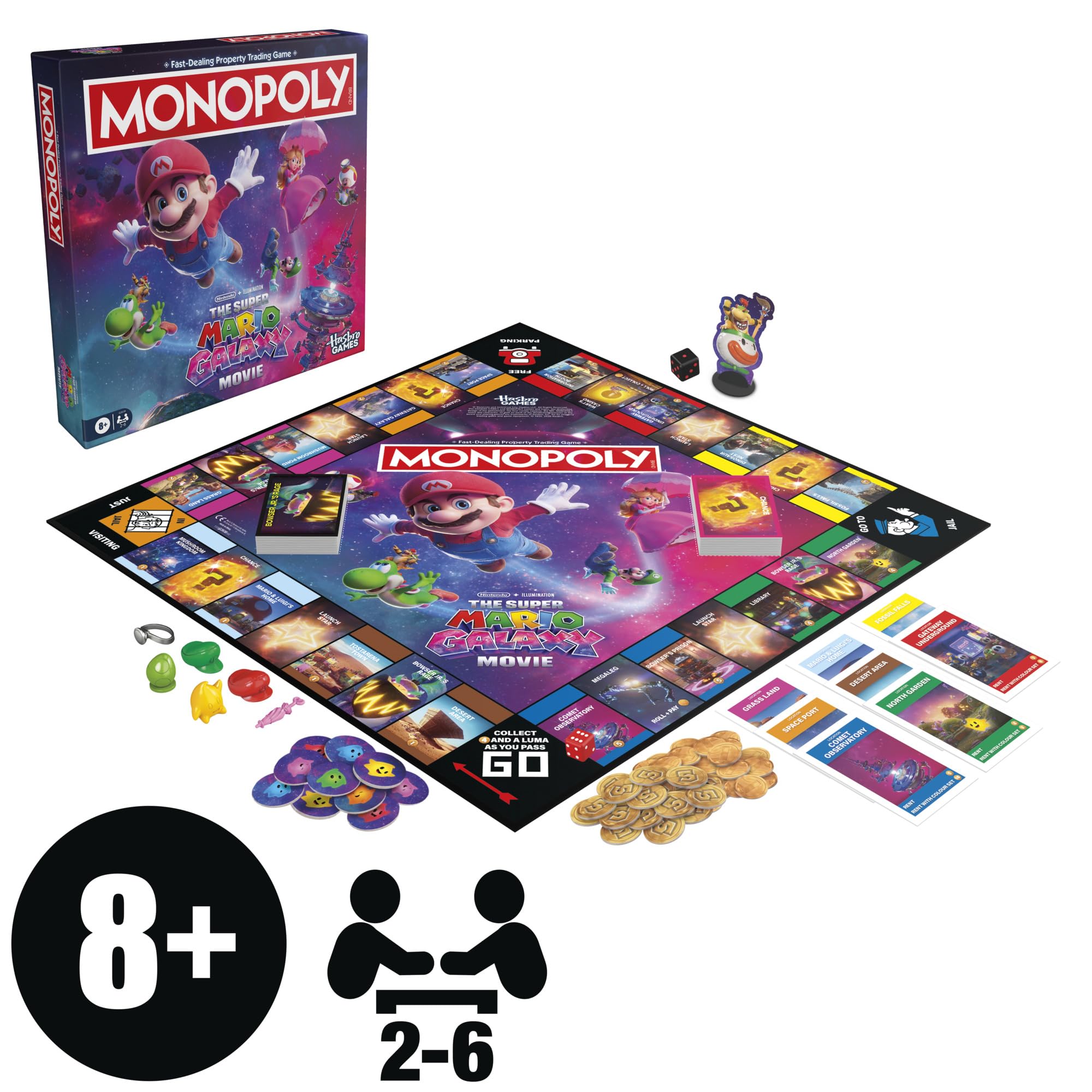Monopoly: The Super Mario Galaxy Movie Edition Board Game - Family Fun for Ages 8+ | 2-6 Players 2
