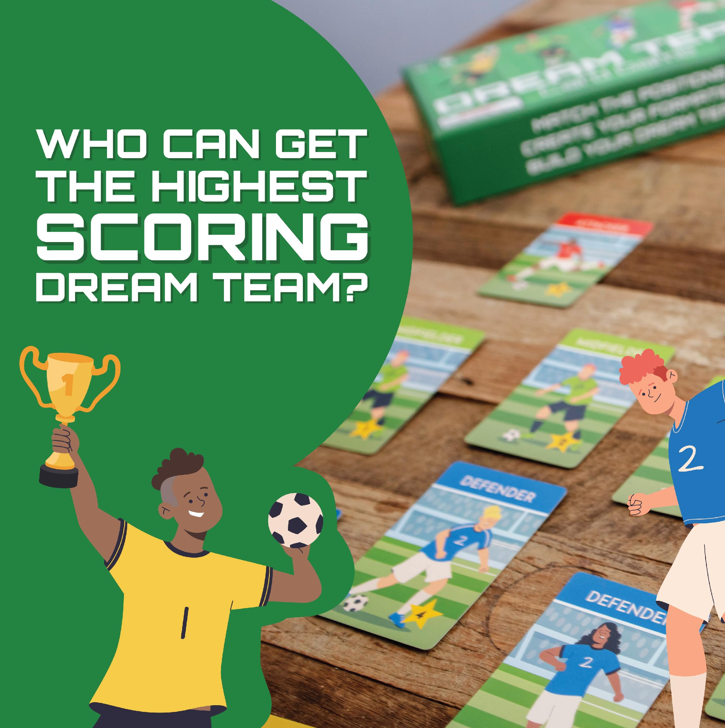 Boxer Gifts Dream Team Football Card Game for Kids 6