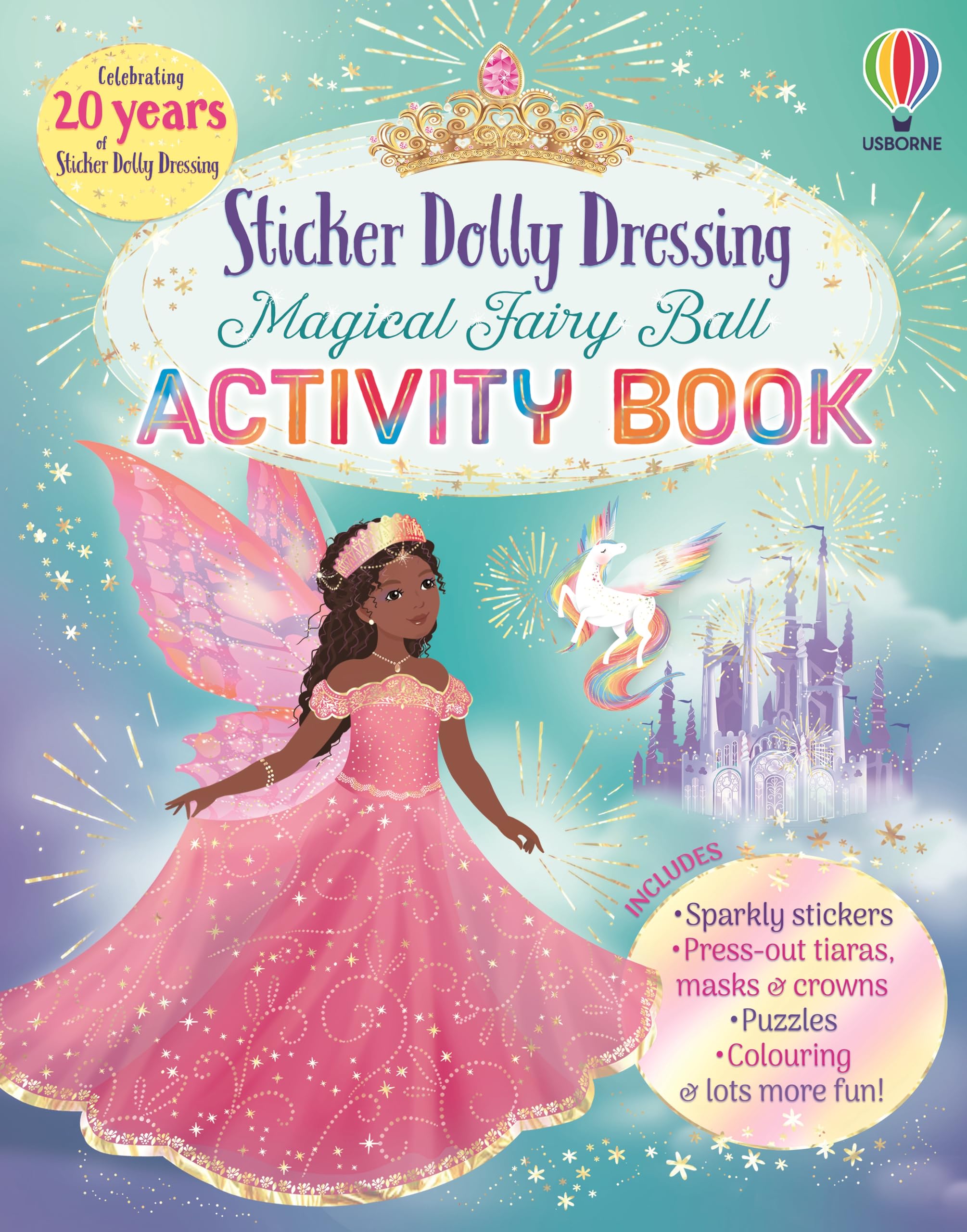 Usborne Sticker Dolly Dressing Magical Fairy Ball Activity Book | Ages 5-8 | Paperback