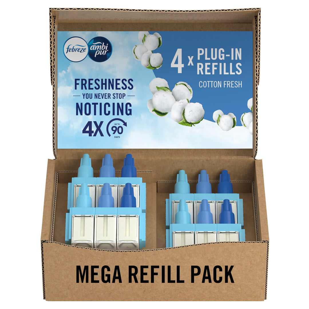 Febreze 3Volution Air Freshener Plug-In Refill - Cotton Scent (3 x 60ml)