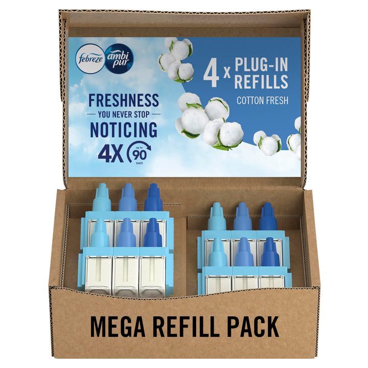 Febreze 3Volution Air Freshener Plug-In Refill - Cotton Scent (3 x 60ml)