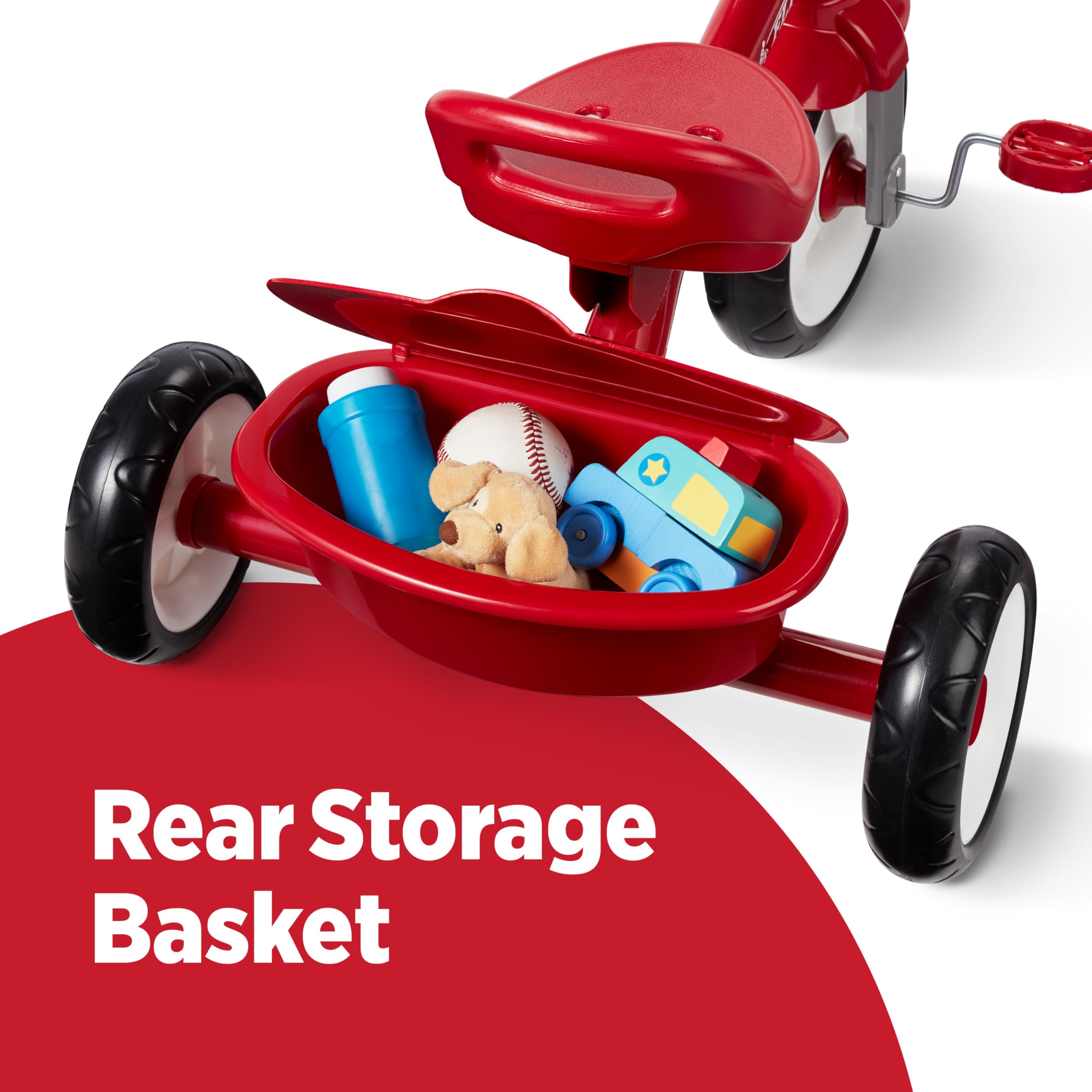 Radio Flyer Red Rider Trike - Adjustable Seat, Quiet Ride Tires | Ages 2.5-5 5