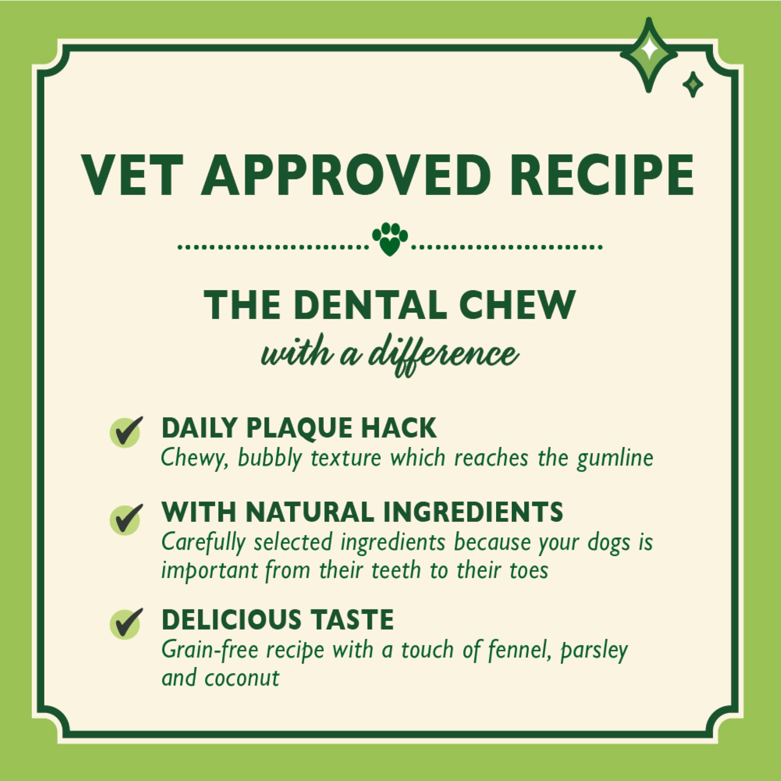 Lily's Kitchen Woofbrush Medium Dental Dog Chew - Grain-Free, Vet Approved | 7 Chews per Pack | Adult Dogs 6 Months+ 3