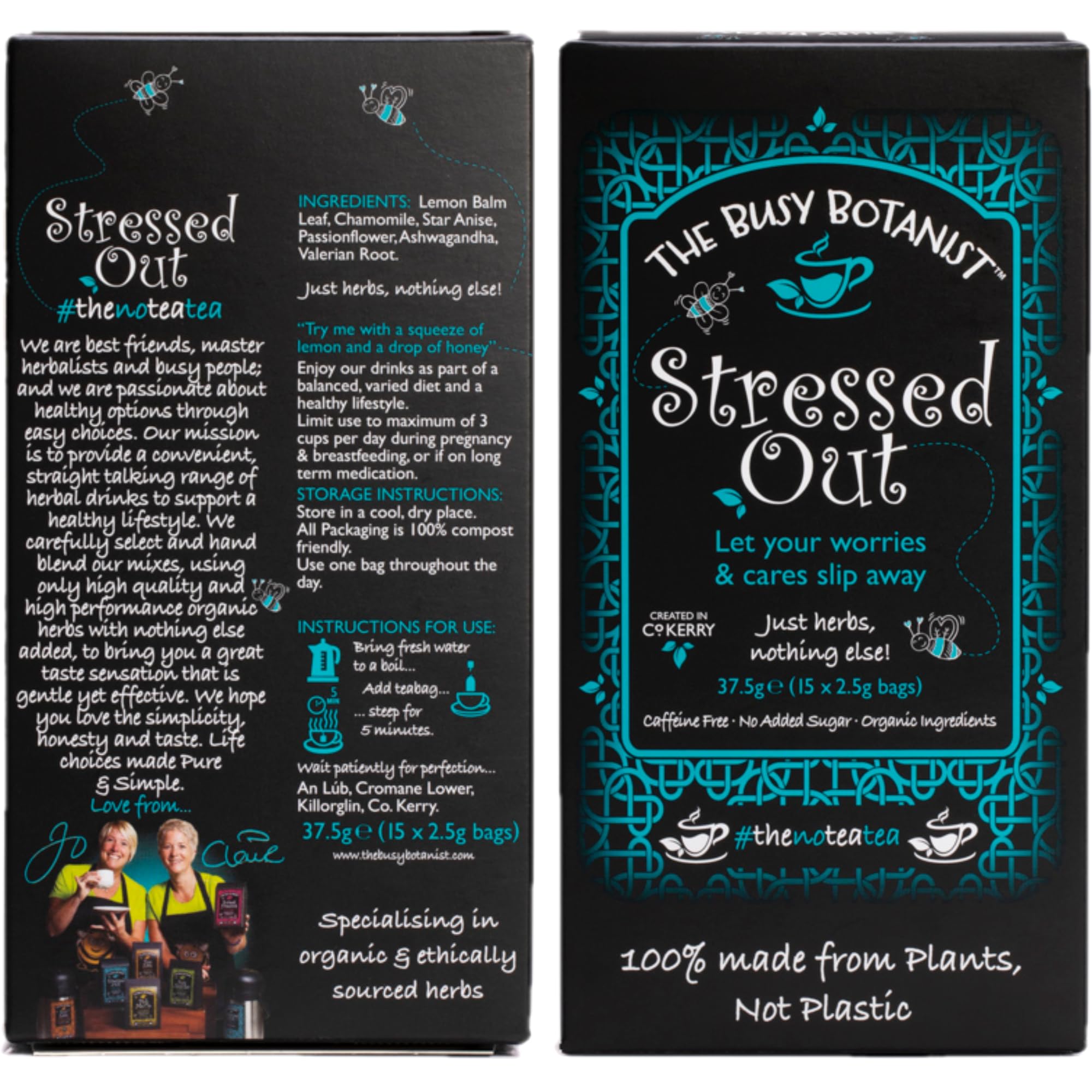Stressed Out Herbal Tea with Valerian Root, Chamomile & Ashwagandha - 30 Caffeine Free Biodegradable Tea Bags 9