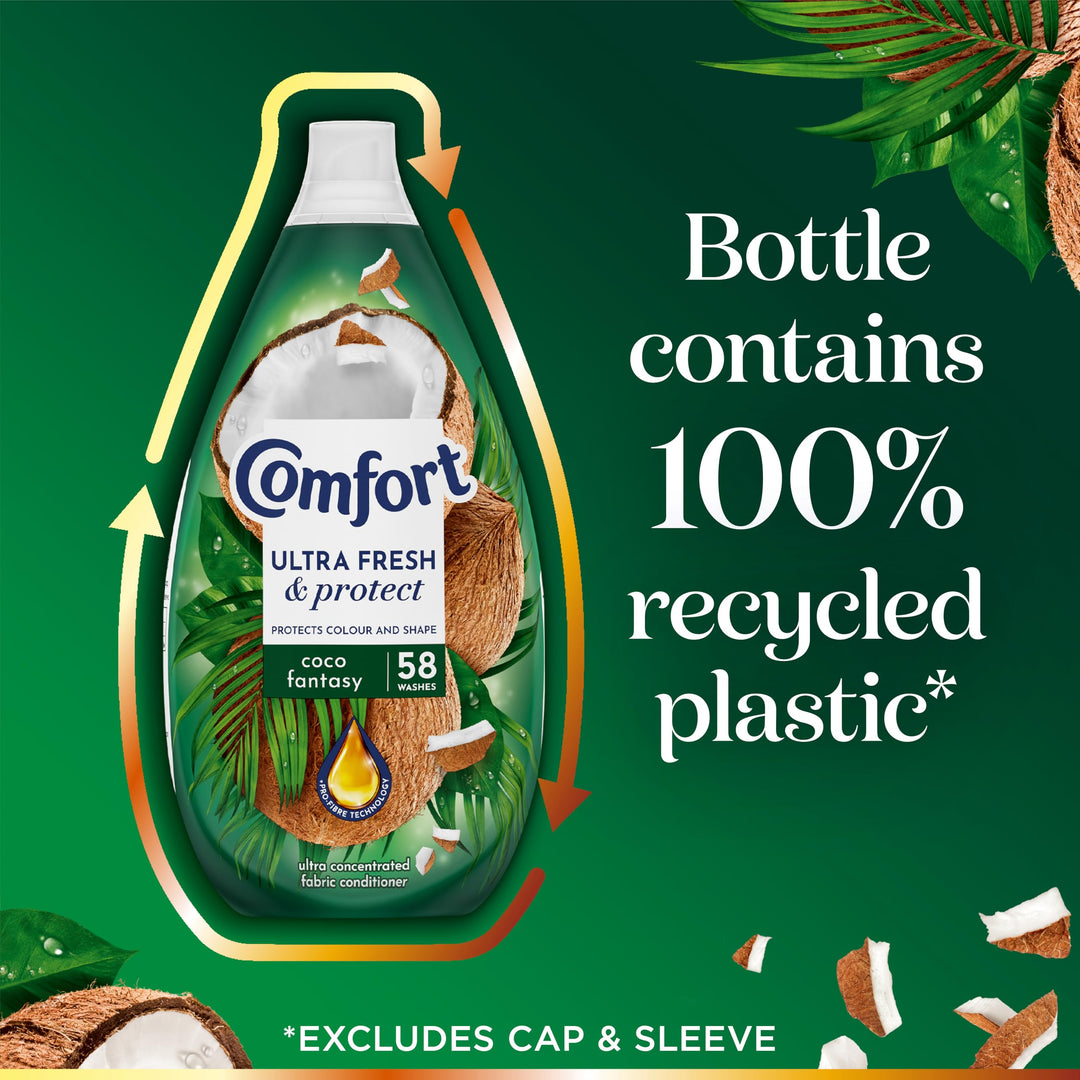 Comfort Ultra Fresh & Protect Coco Fantasy Fabric Conditioner - Liquid Fabric Softener