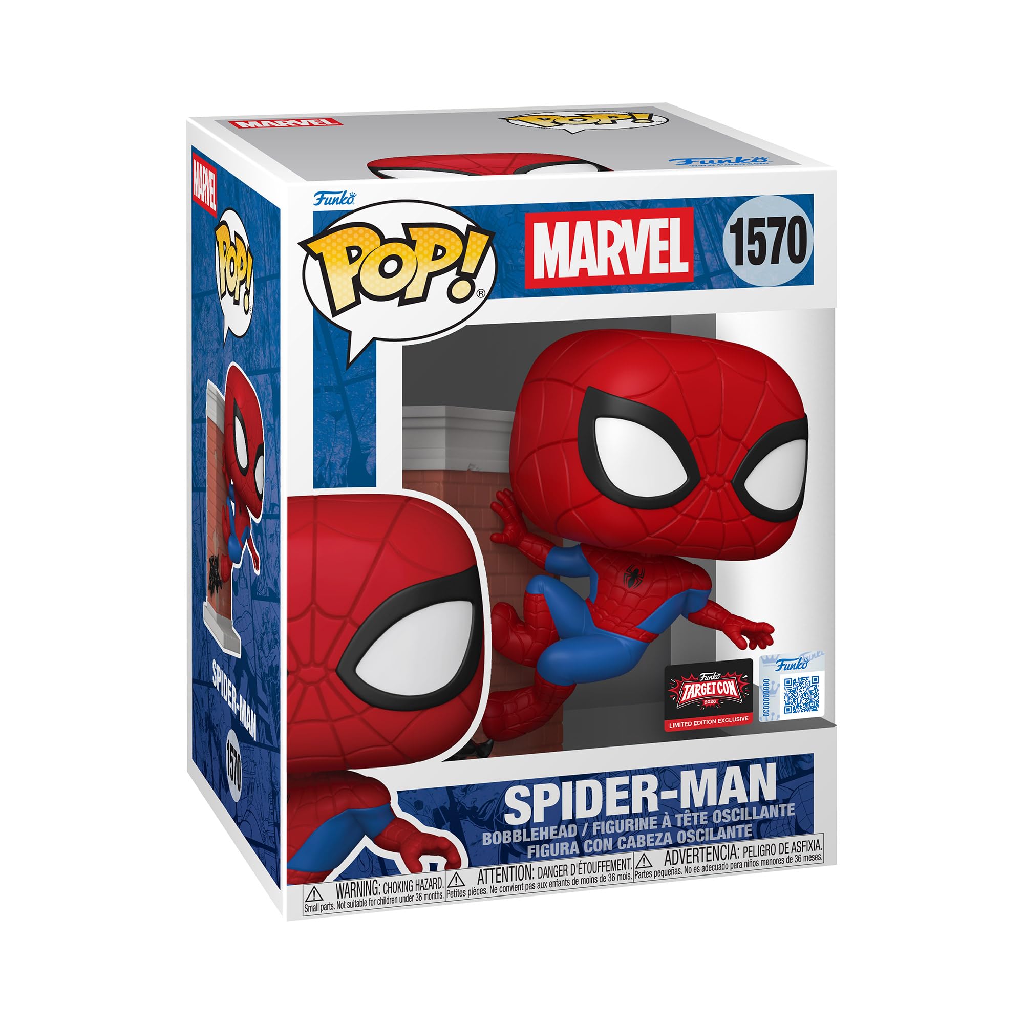 Funko Pop! Premium Spider-Man Leaning - Marvel Comics Vinyl Figure | 3.75 in 1