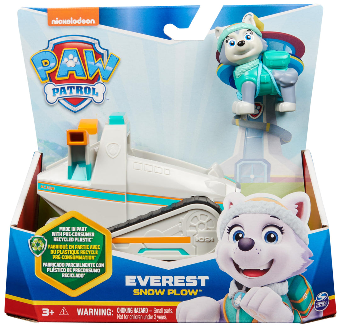 Paw Patrol Everest's Snow Plow - Collectible Vehicle with Action Figure, Ages 3+