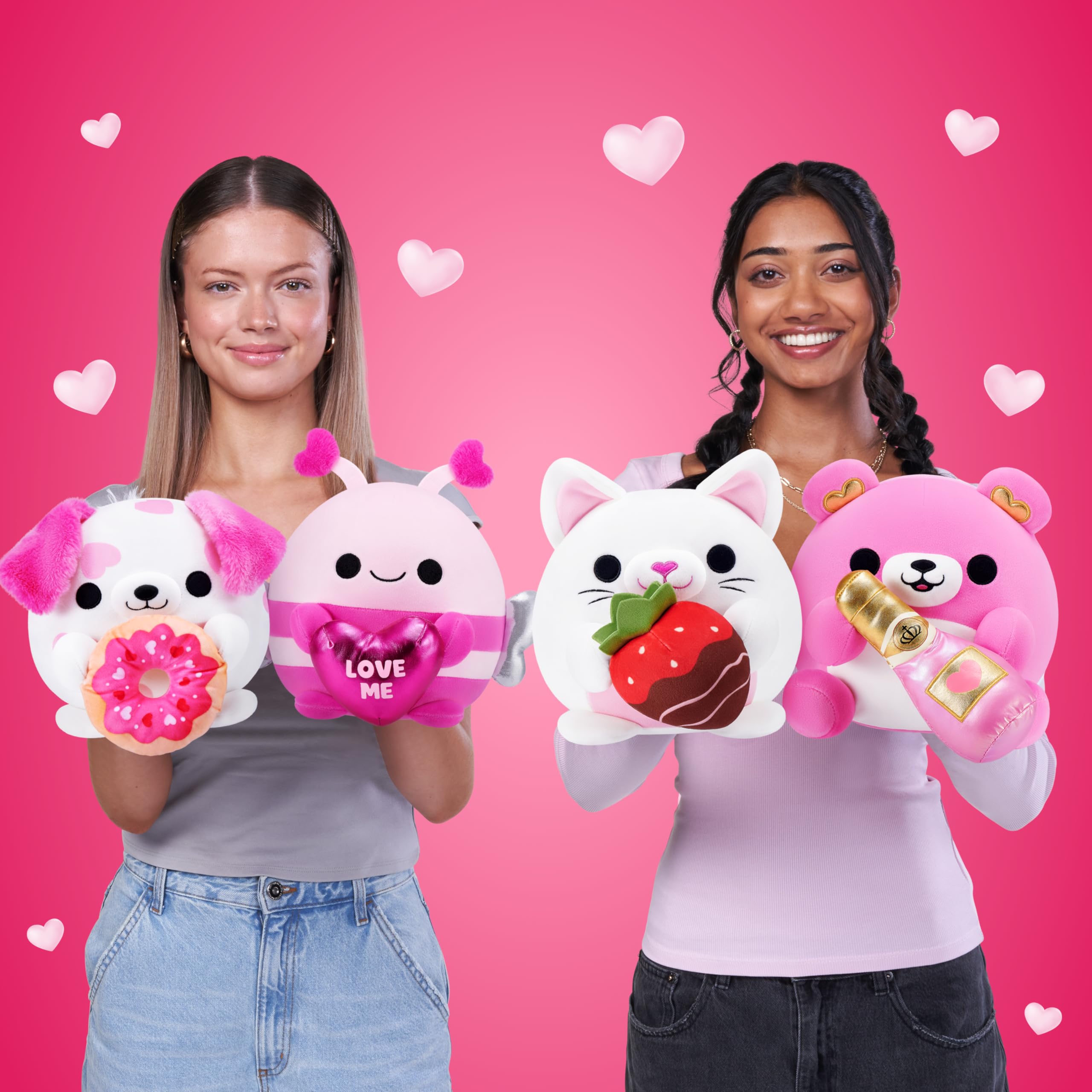 Snackles Valentine’s Edition 8-Inch Plush Toy - Kitten with Strawberry Choco | Polyester 5