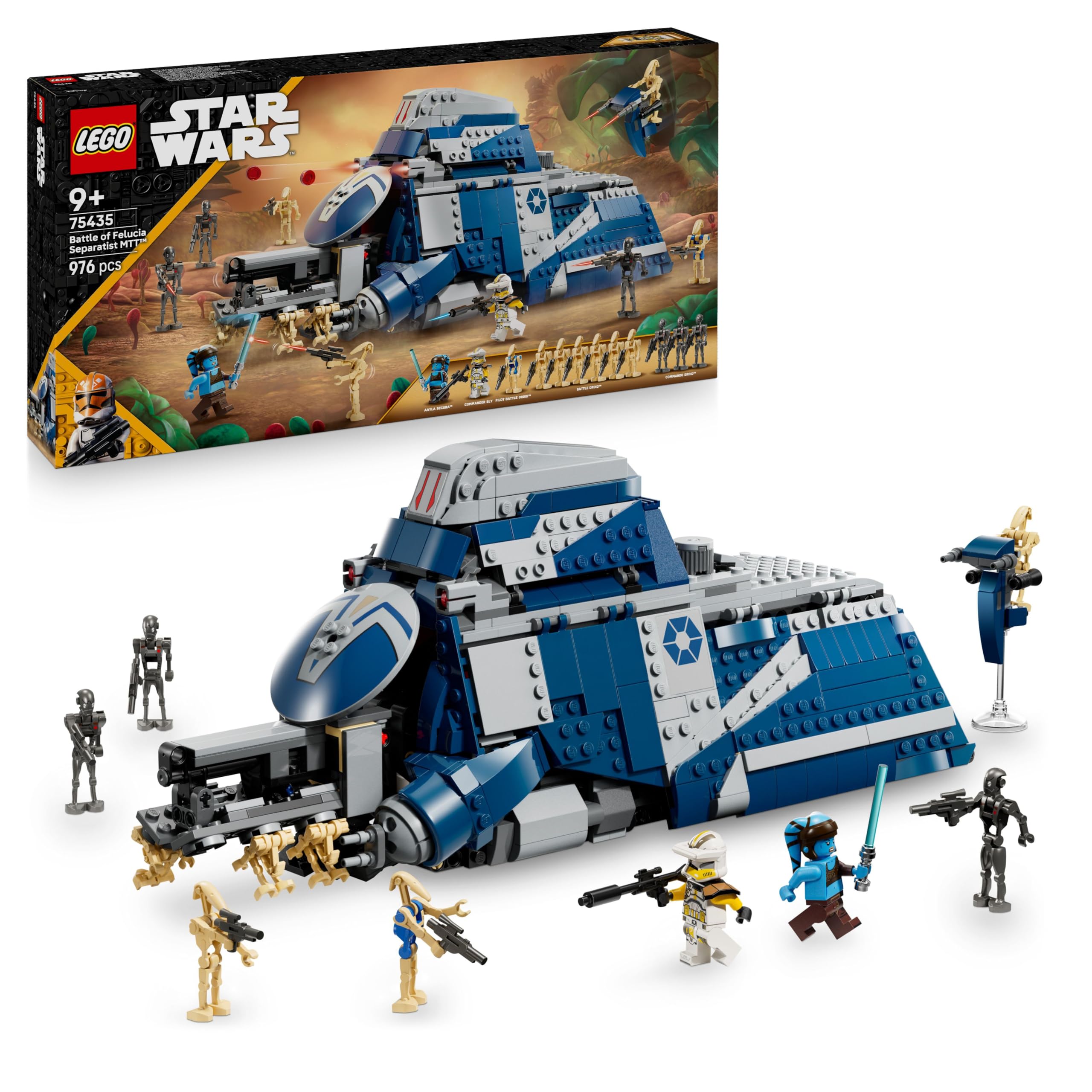 LEGO Star Wars 75435 Battle of Felucia Separatist MTT - Interactive Building Toy for Ages 9+