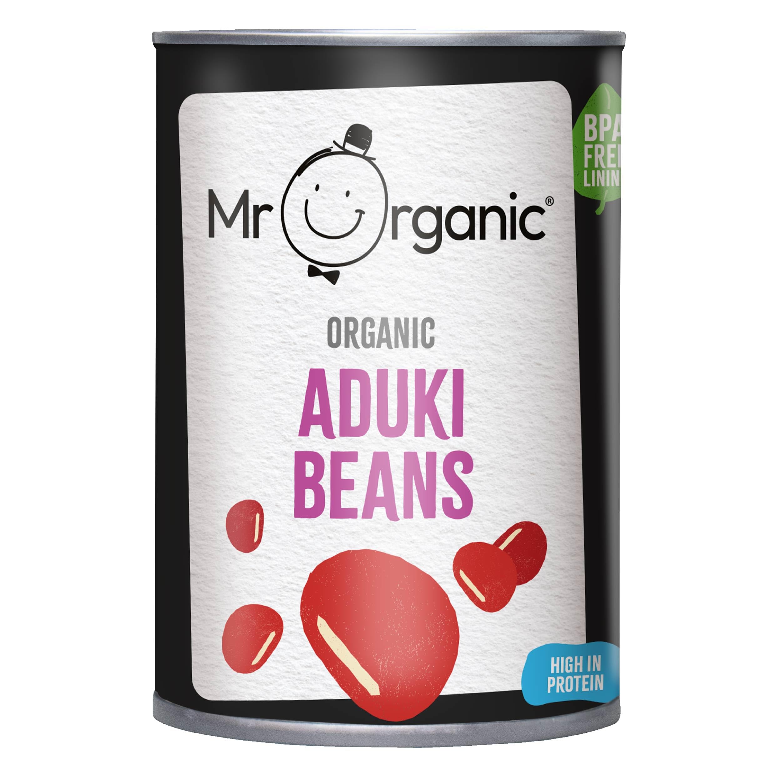 Mr Organic Aduki Beans - 400g, High in Protein & Fibre 1