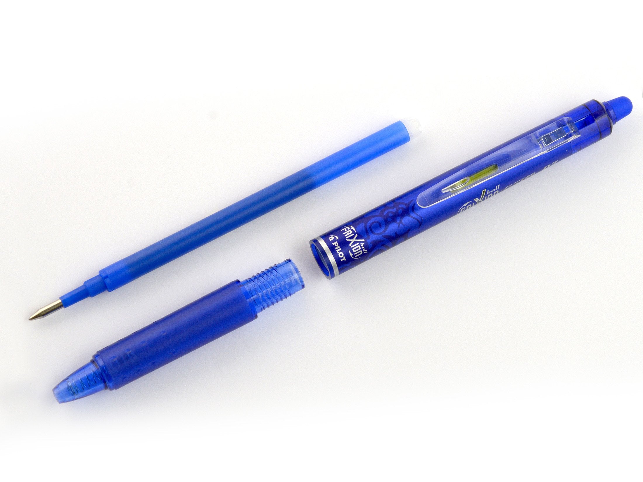 PILOT FriXion Clicker Erasable Rollerball Pen - 0.7mm Medium Point, Blue Ink | Pack of 5 5