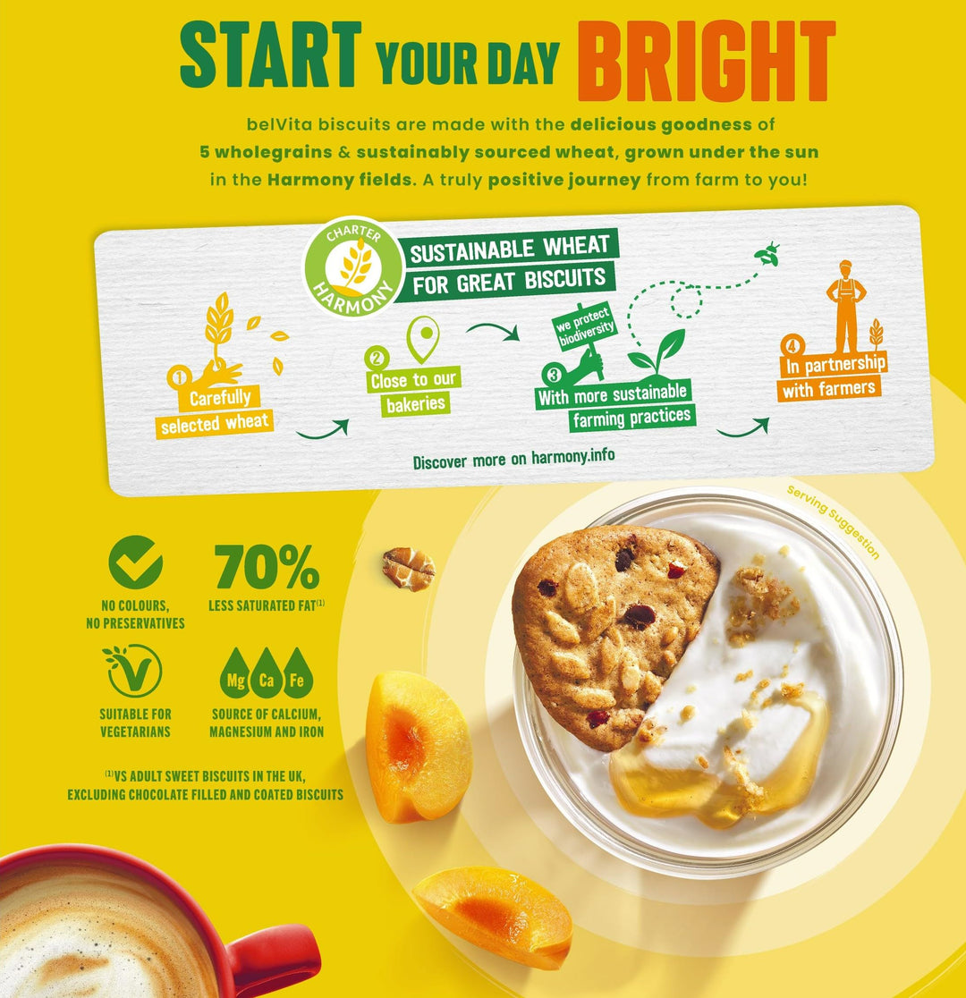 Belvita - Breakfast Biscuits Honey & Nuts with Choc Chips 540g