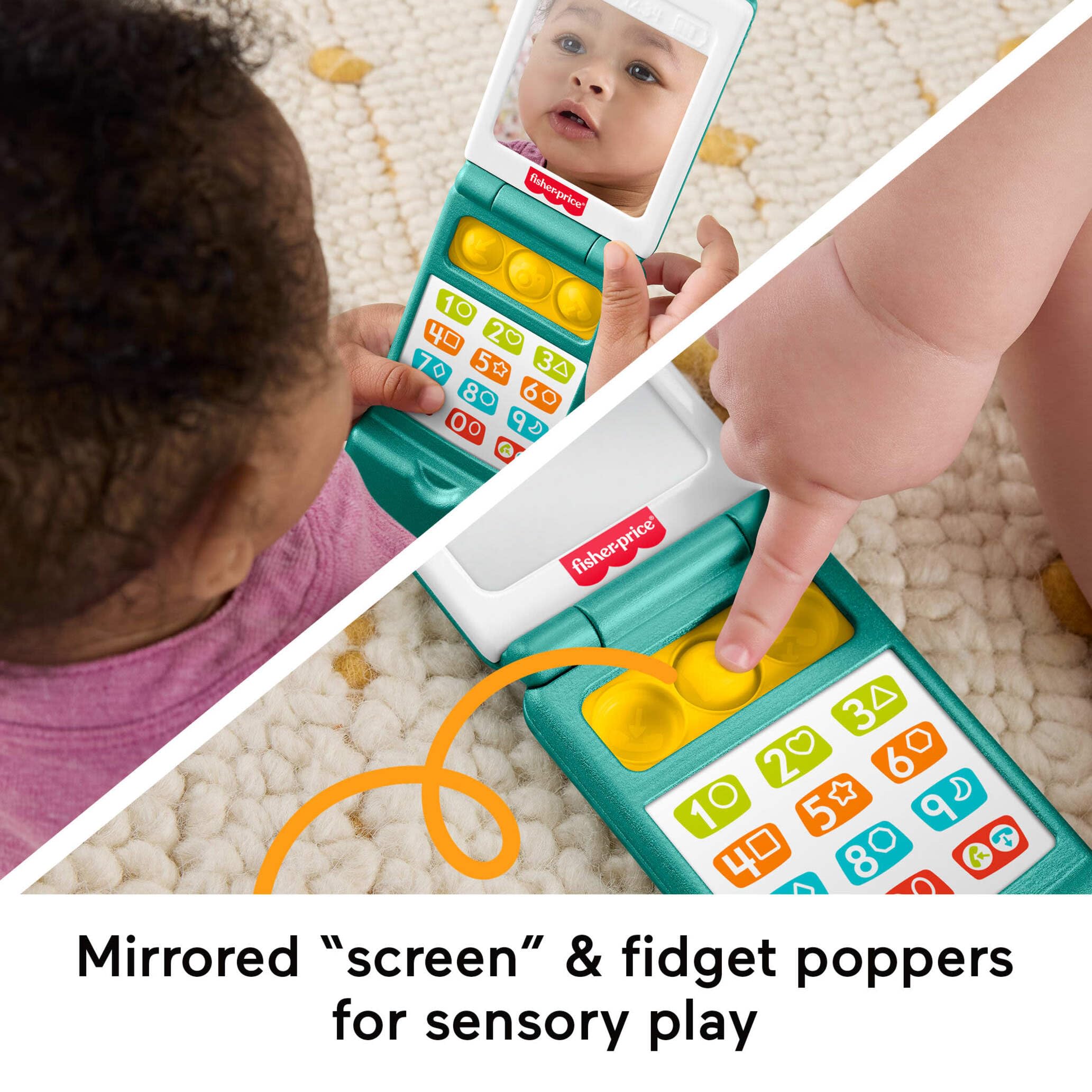 Fisher-Price Laugh & Learn Flip Phone - Musical Learning Activity Toy for Ages 6 Months+ 6