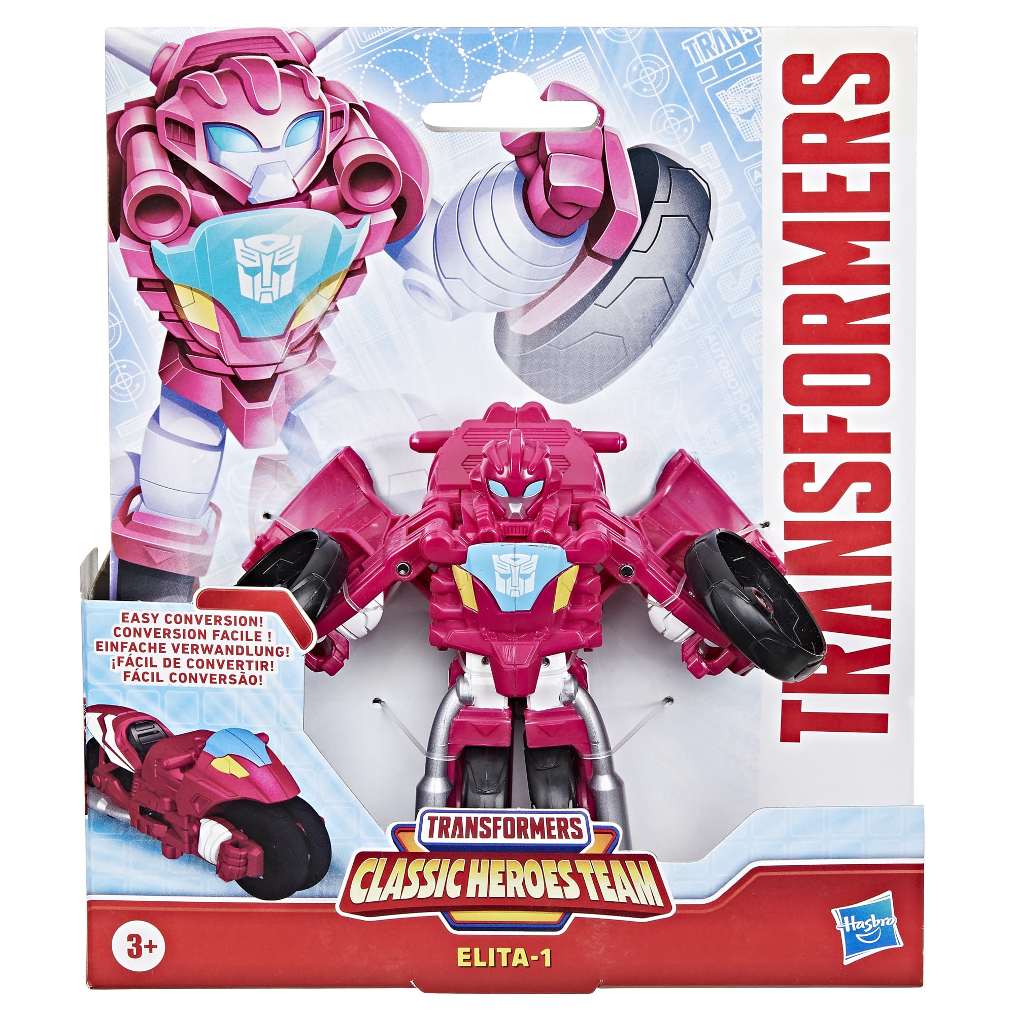Transformers Classic Heroes Elita-1 Action Figure - 2-in-1 Robot to Motorcycle | 11cm | Ages 3+ 4