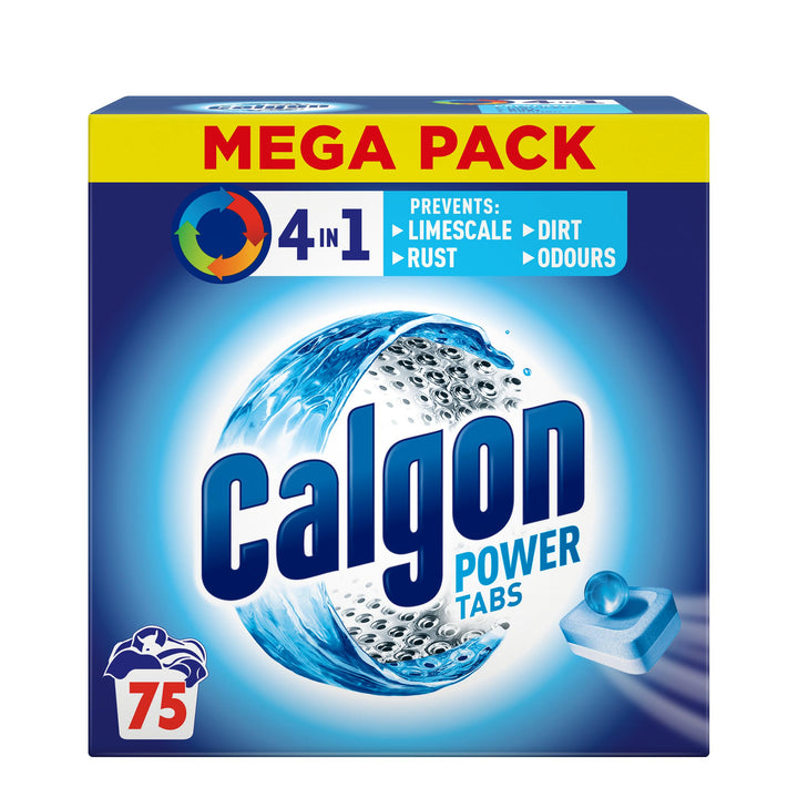 Calgon 4-in-1 Washing Machine Water Softener Tablets - 75 Tablets