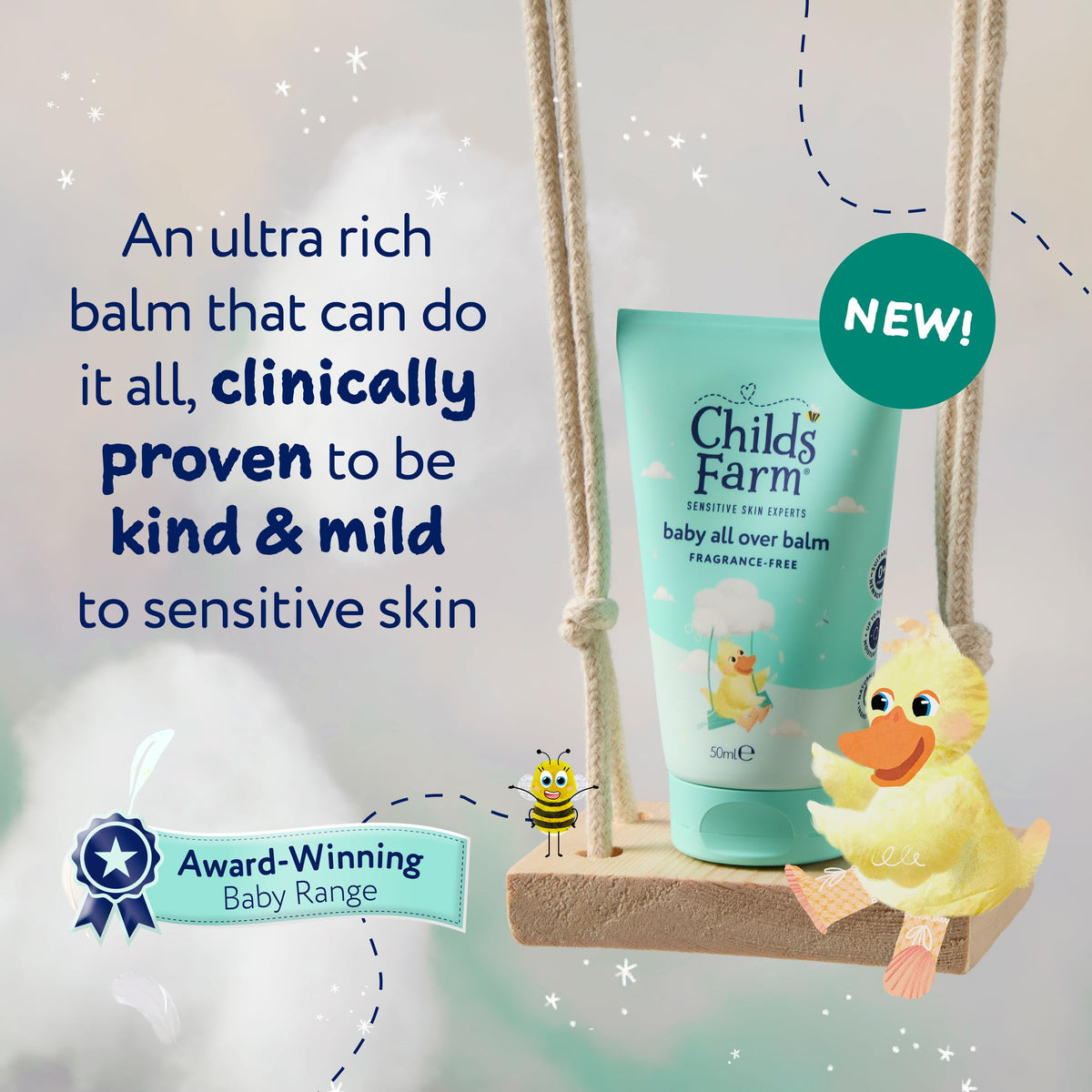 Childs Farm Baby All Over Balm - Fragrance-Free, 24-Hour Moisturization | 158g
