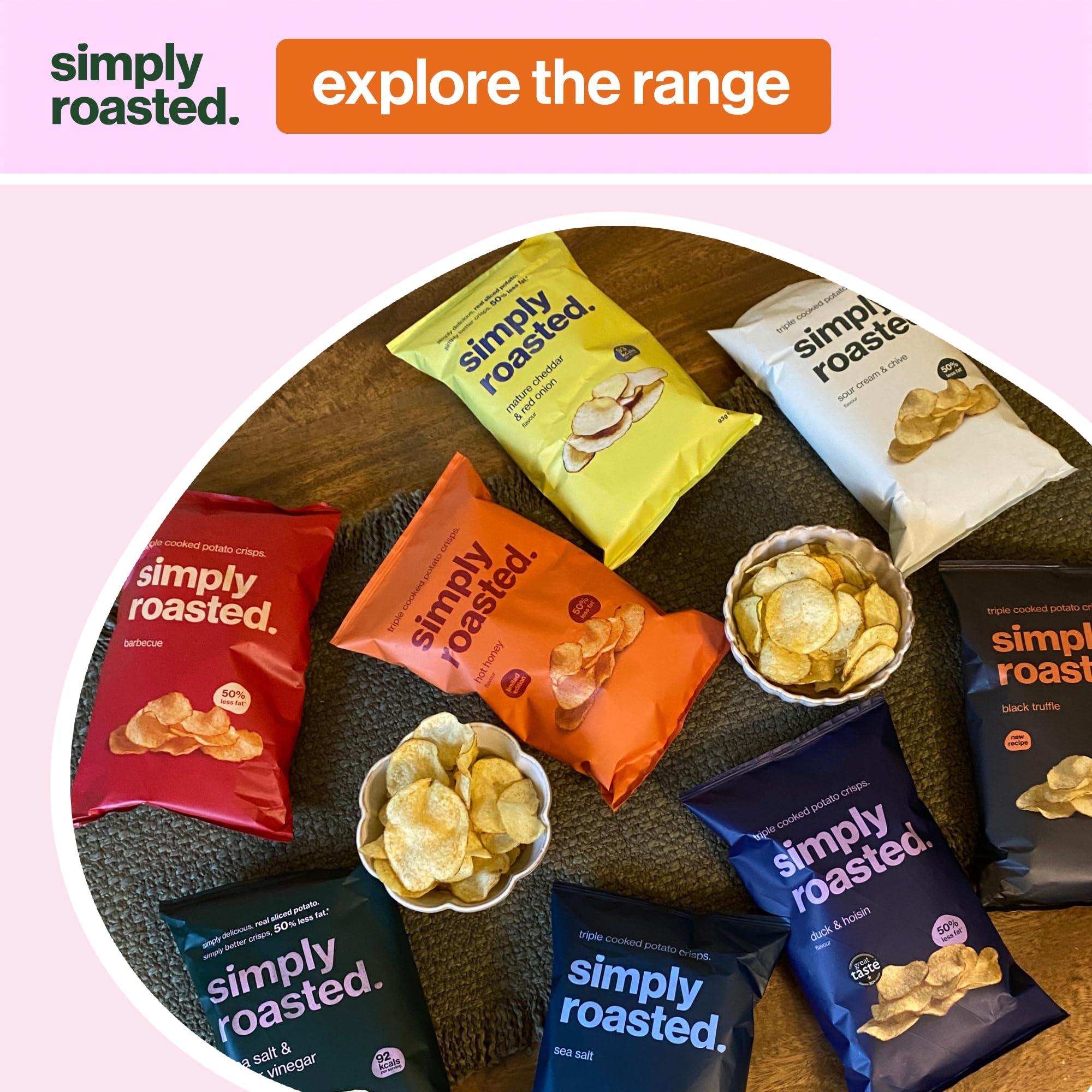 Simply Roasted Black Truffle Crisps - 12 x 21.5g Multipack | Roasted, Never Fried 6