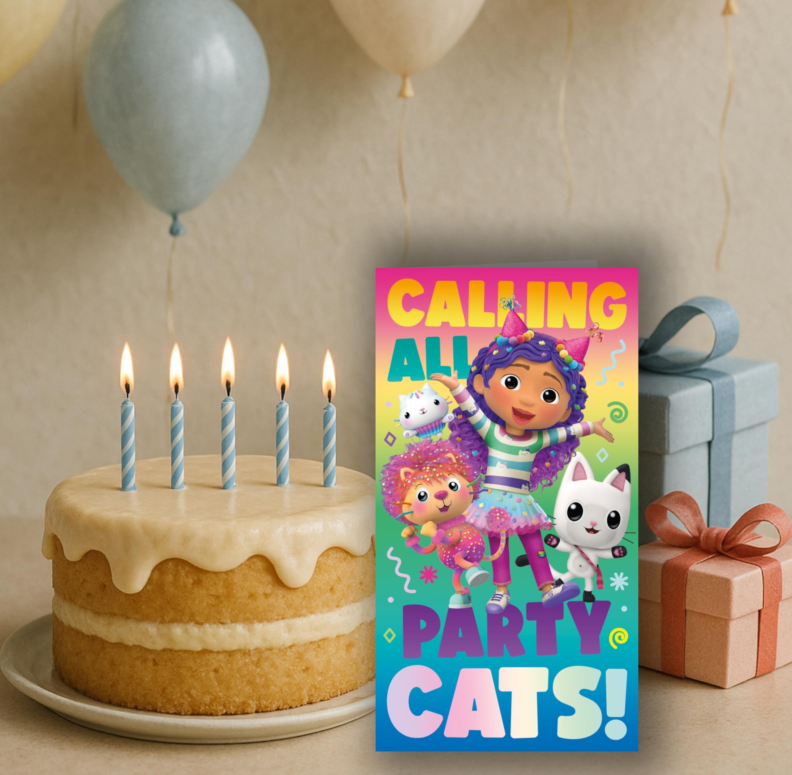 Danilo Promotions LTD Gabby's Dollhouse Birthday Card | Multicolor | Standard Size 3