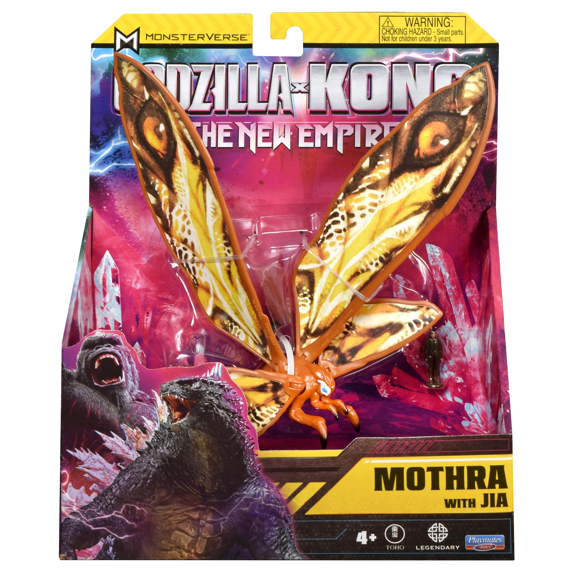 MonsterVerse Mothra Action Figure Toy - 6-Inch Collectable, Includes 1-Inch Mini Jia | Ages 4+